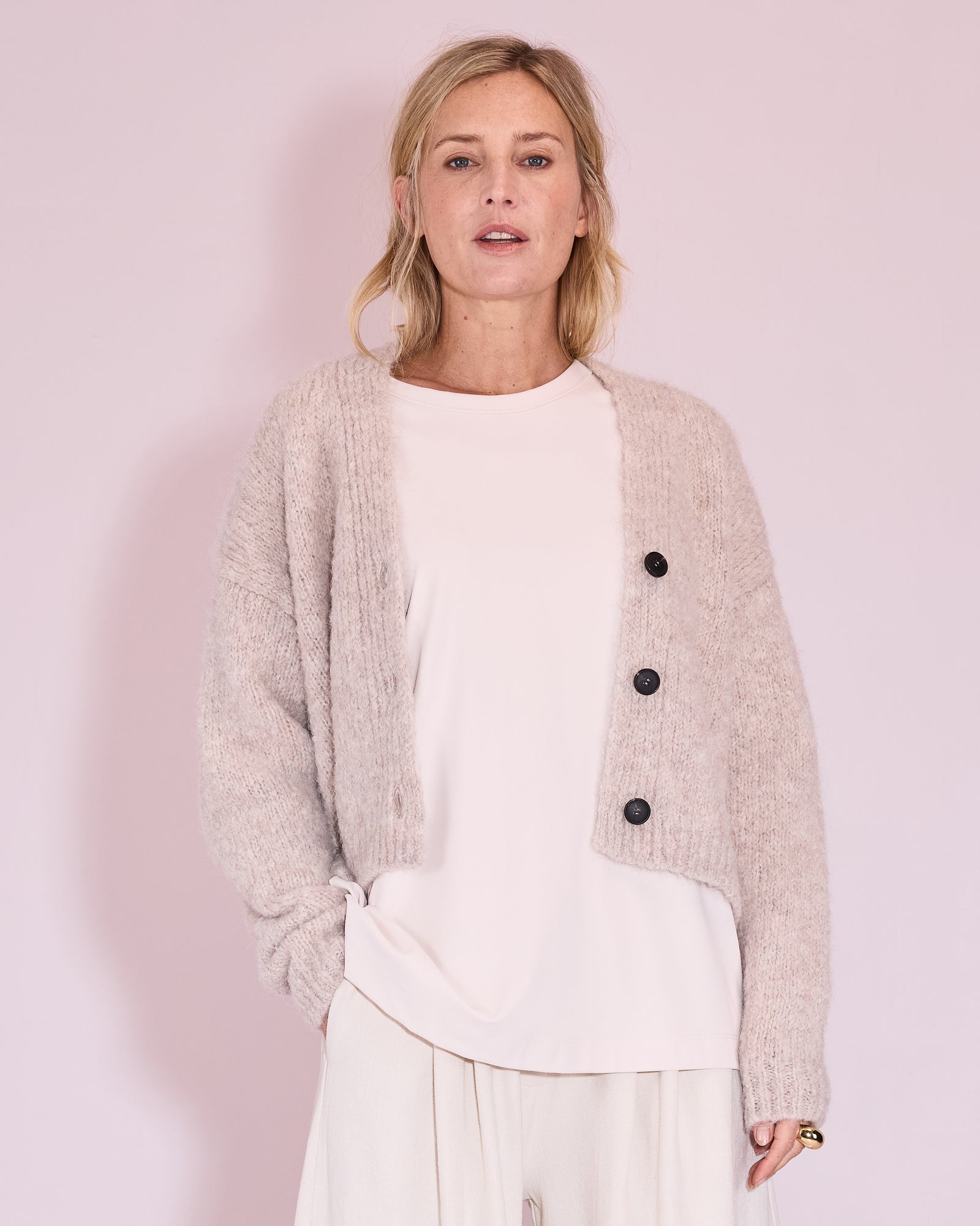 Jerba cardigan in stone