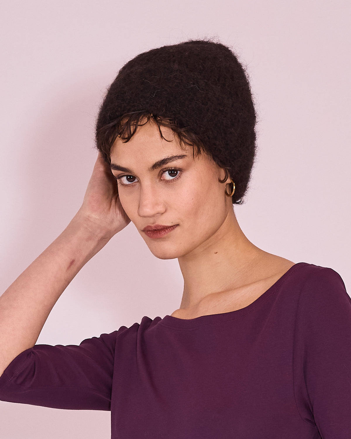 Jodphur beanie in black bean 