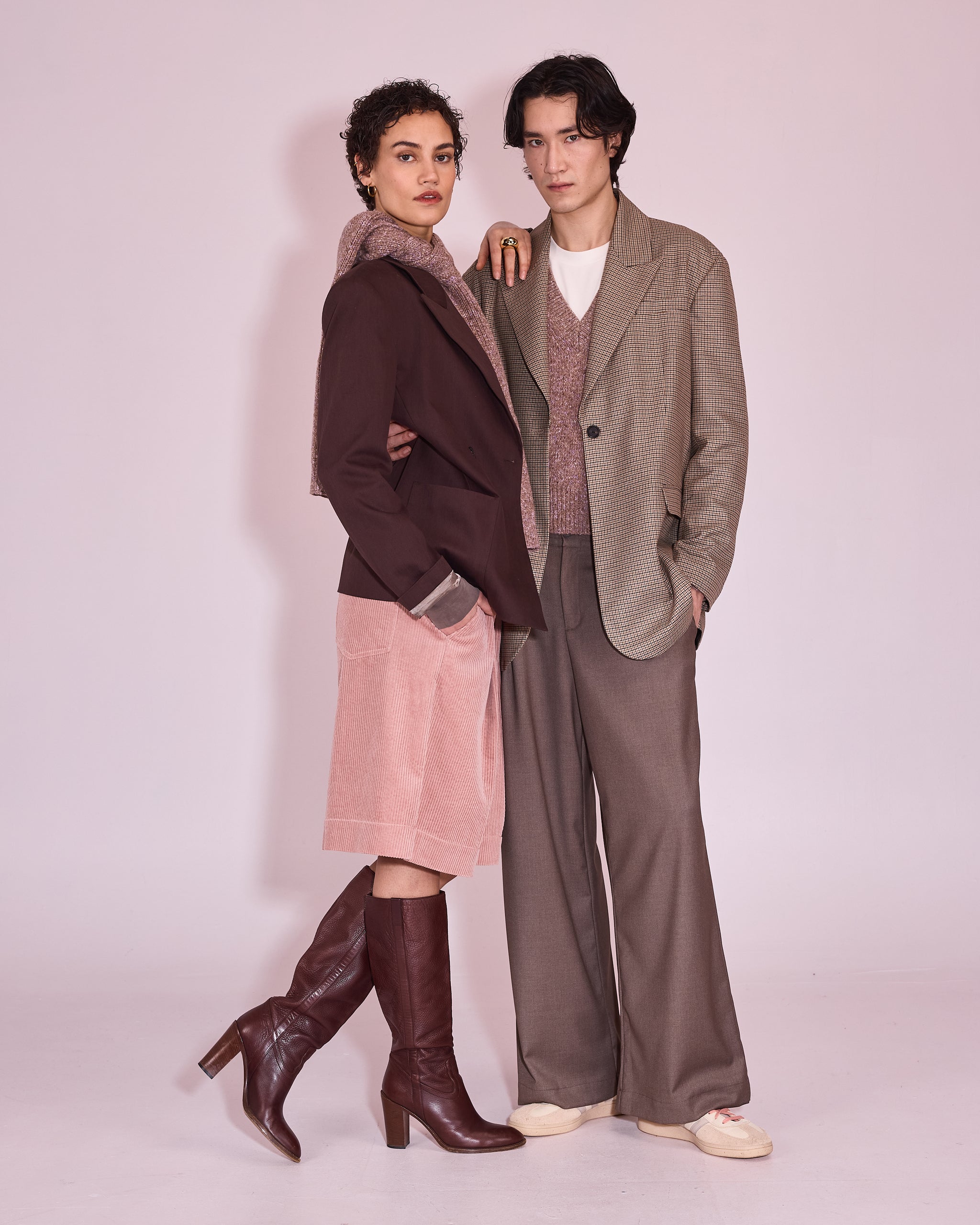 Jerry bermuda in old rose corduroy