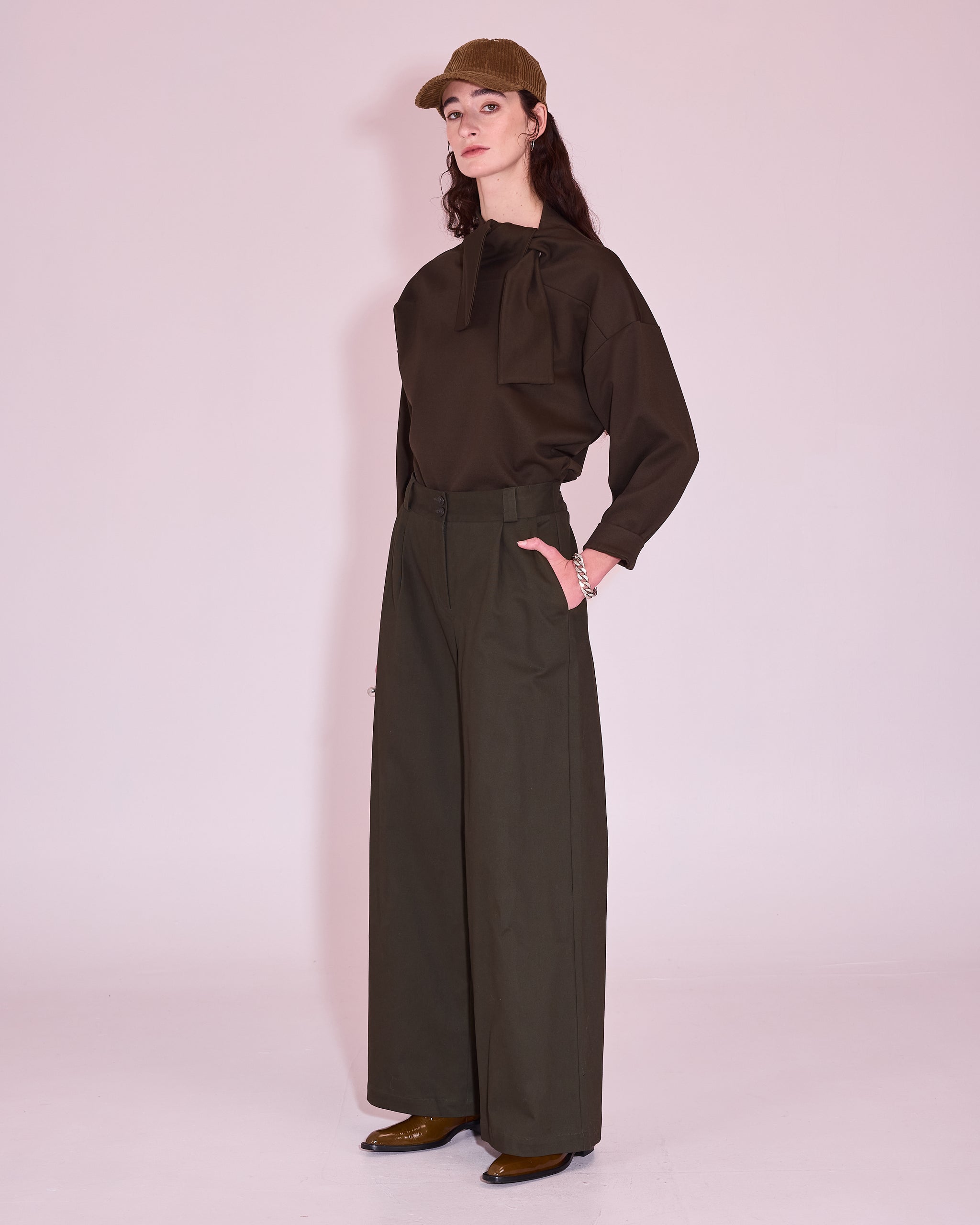 Zoella trousers in winter moss