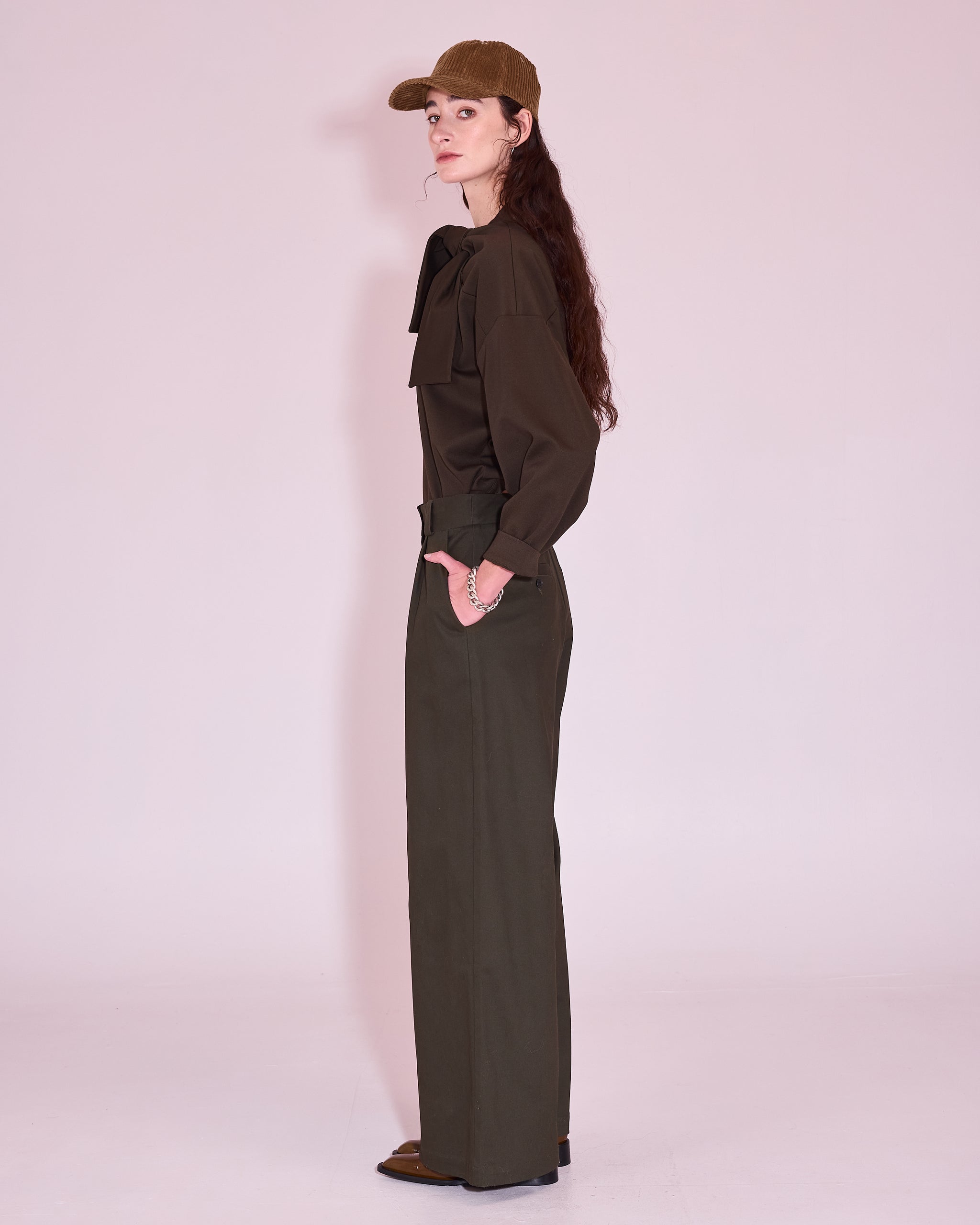 Zoella trousers in winter moss