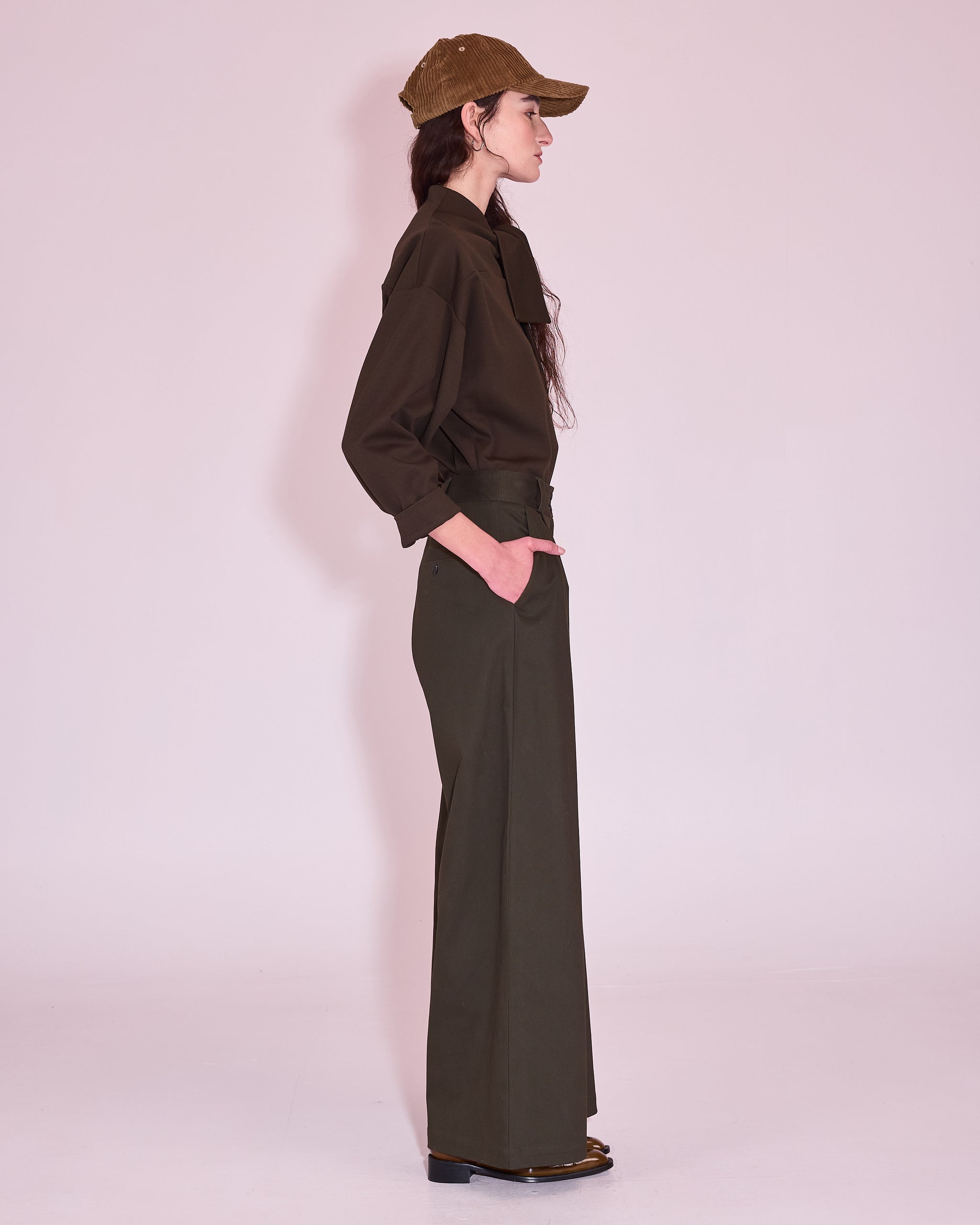 Zoella trousers in winter moss