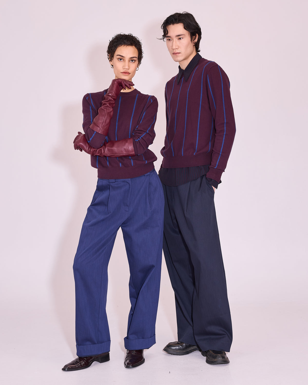Harpo broek in blue quartz