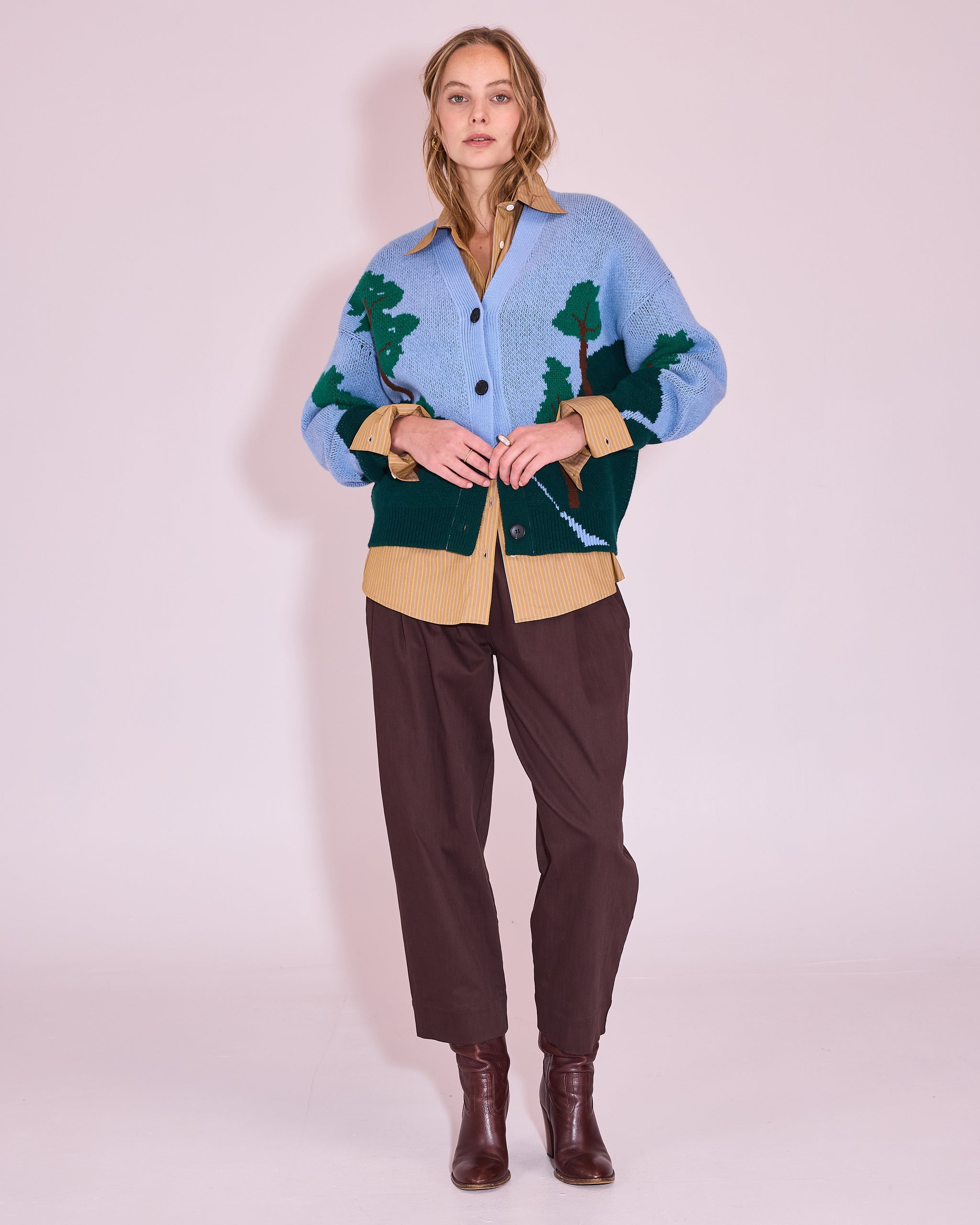 George trousers in dark chocolate