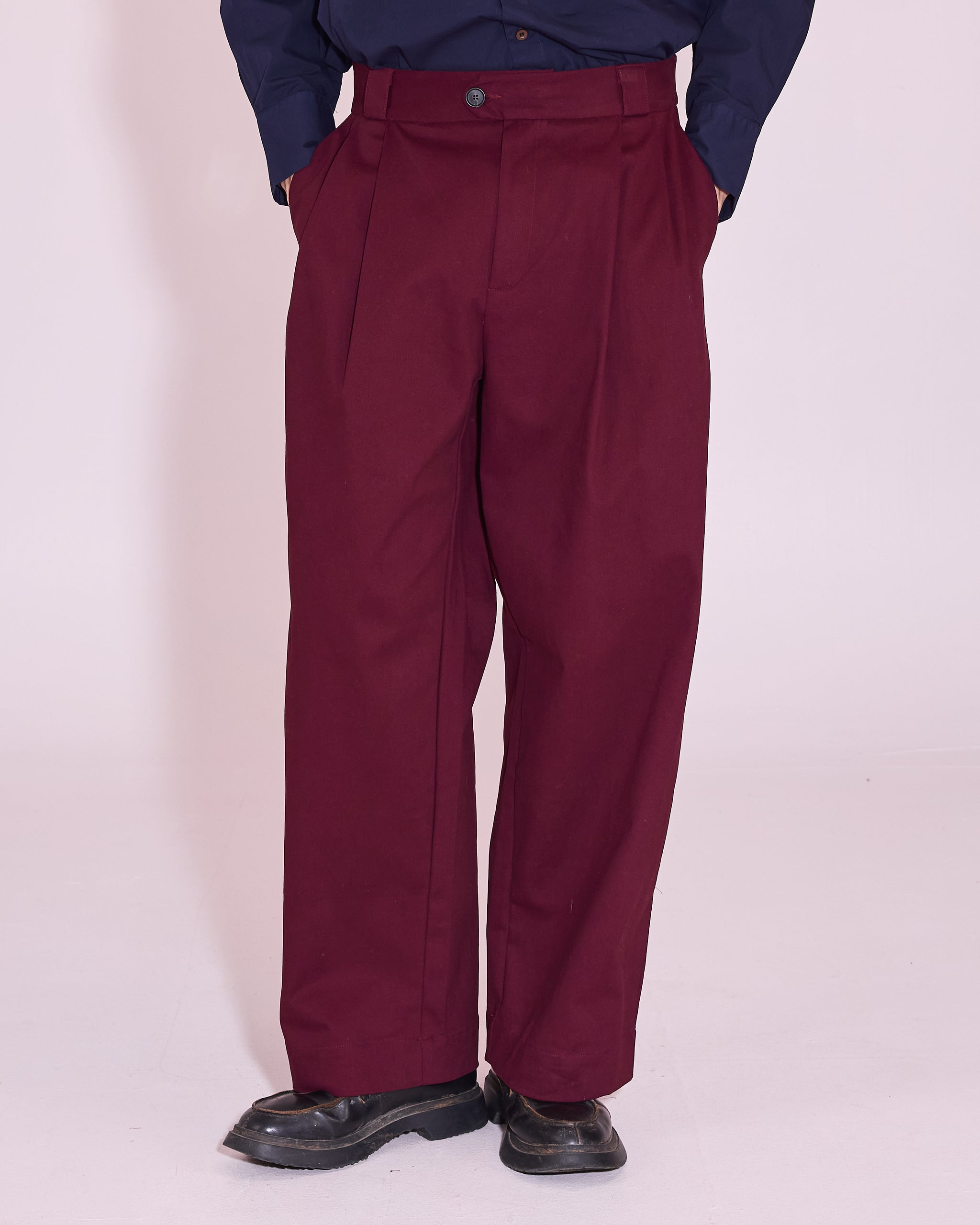 Justo broek in merlot