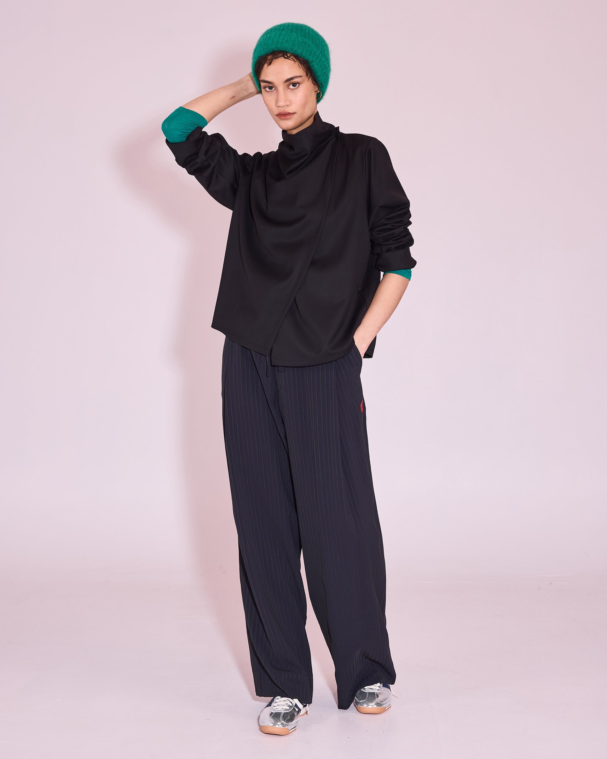 Haiko broek in navy / bright red