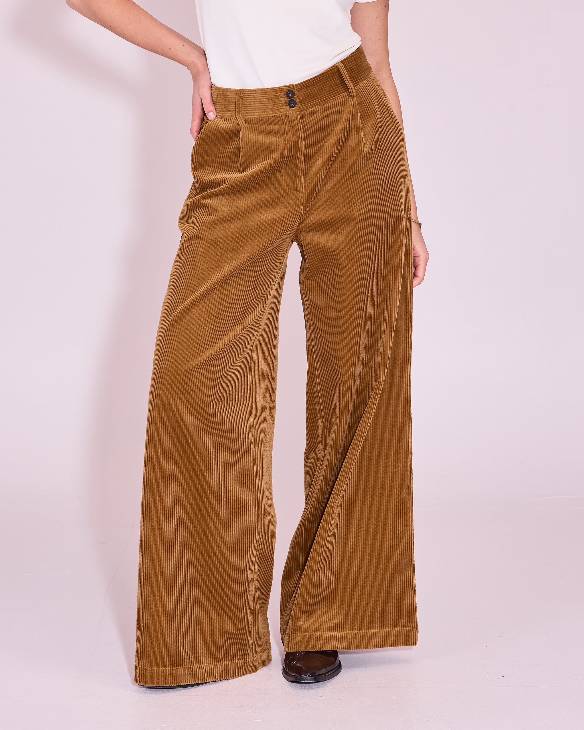 Edward broek in golden brown corduroy