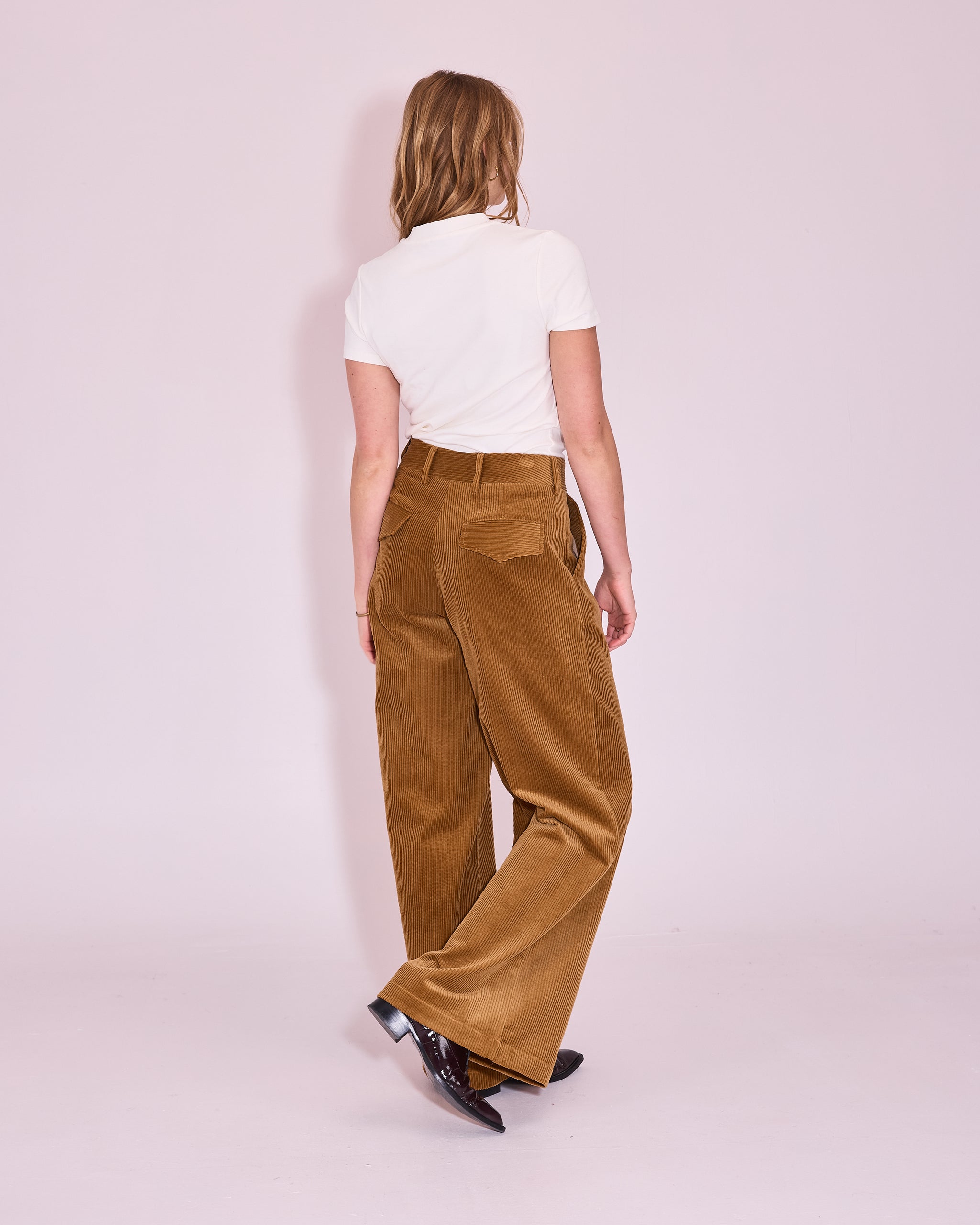 Edward broek in golden brown corduroy