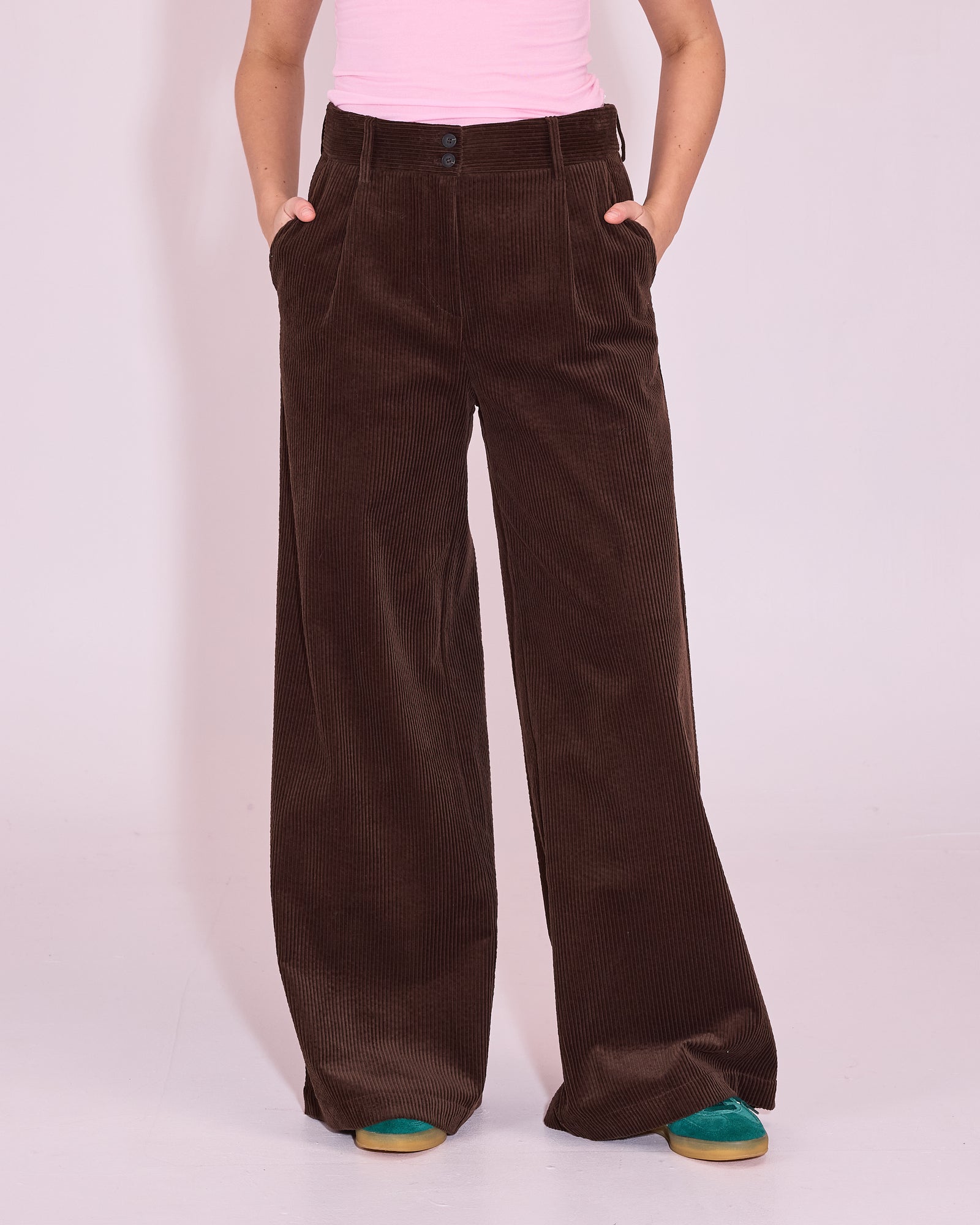 Edward broek in espresso corduroy