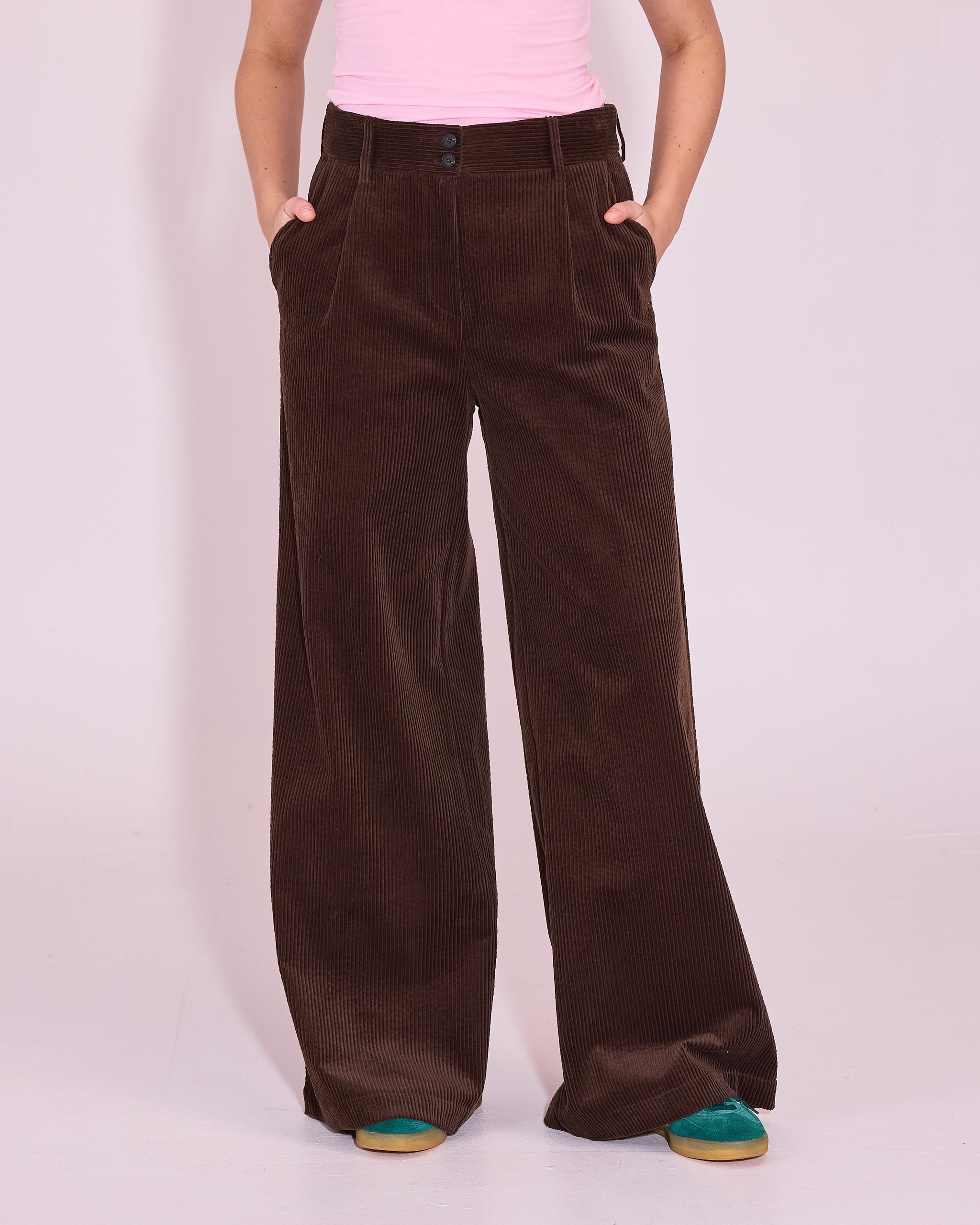 Edward broek in espresso corduroy