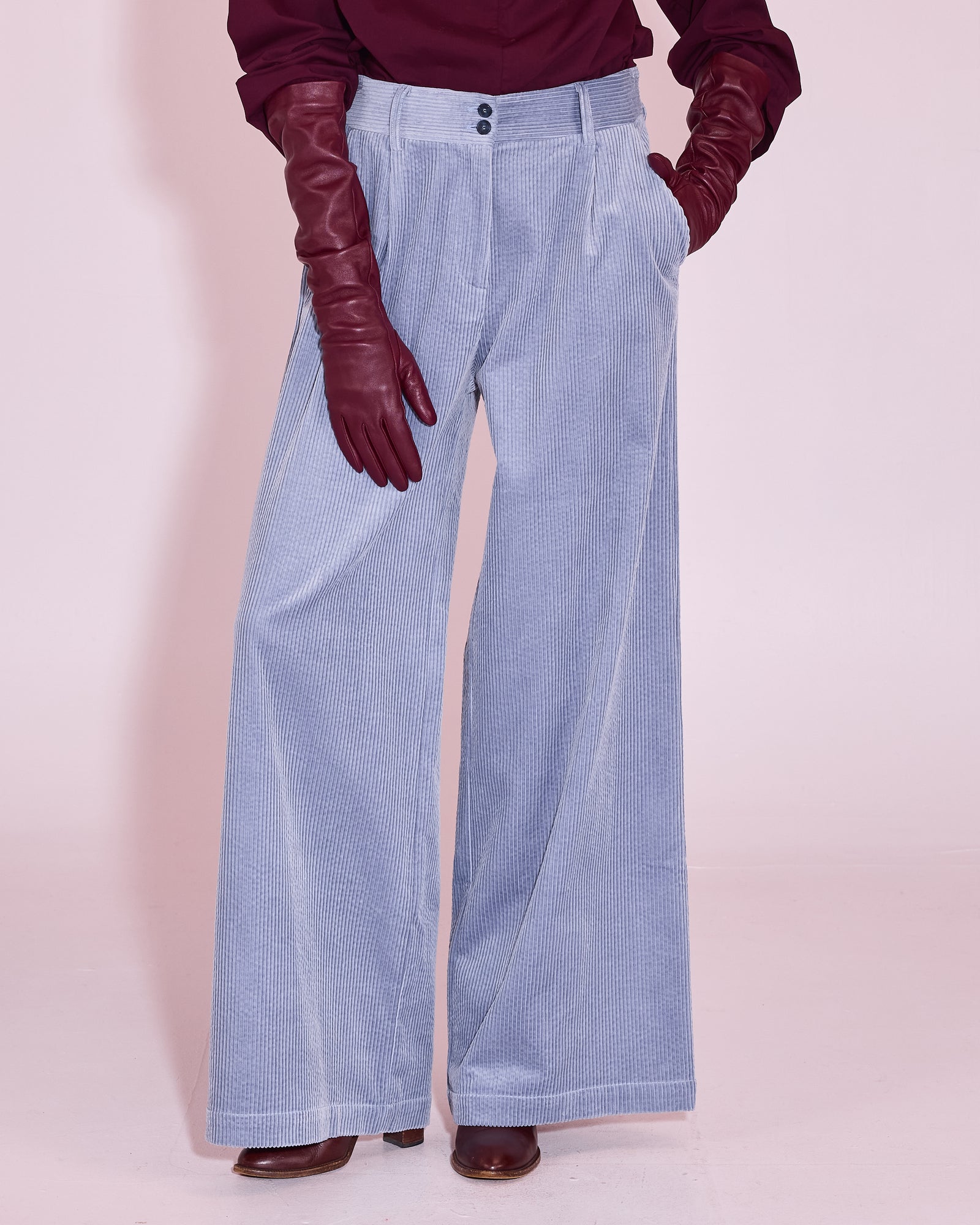 Edward trousers in grey dawn corduroy