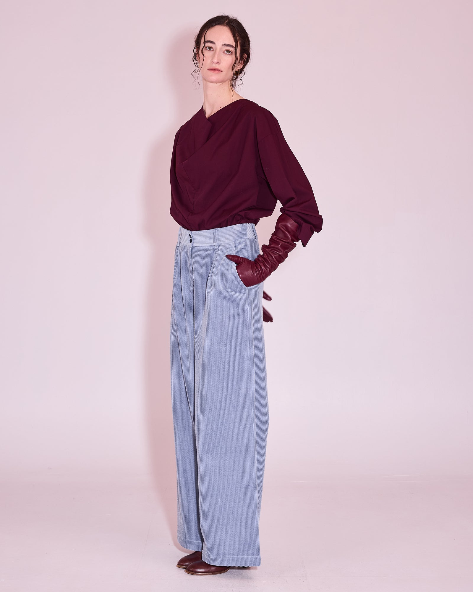 Edward trousers in grey dawn corduroy