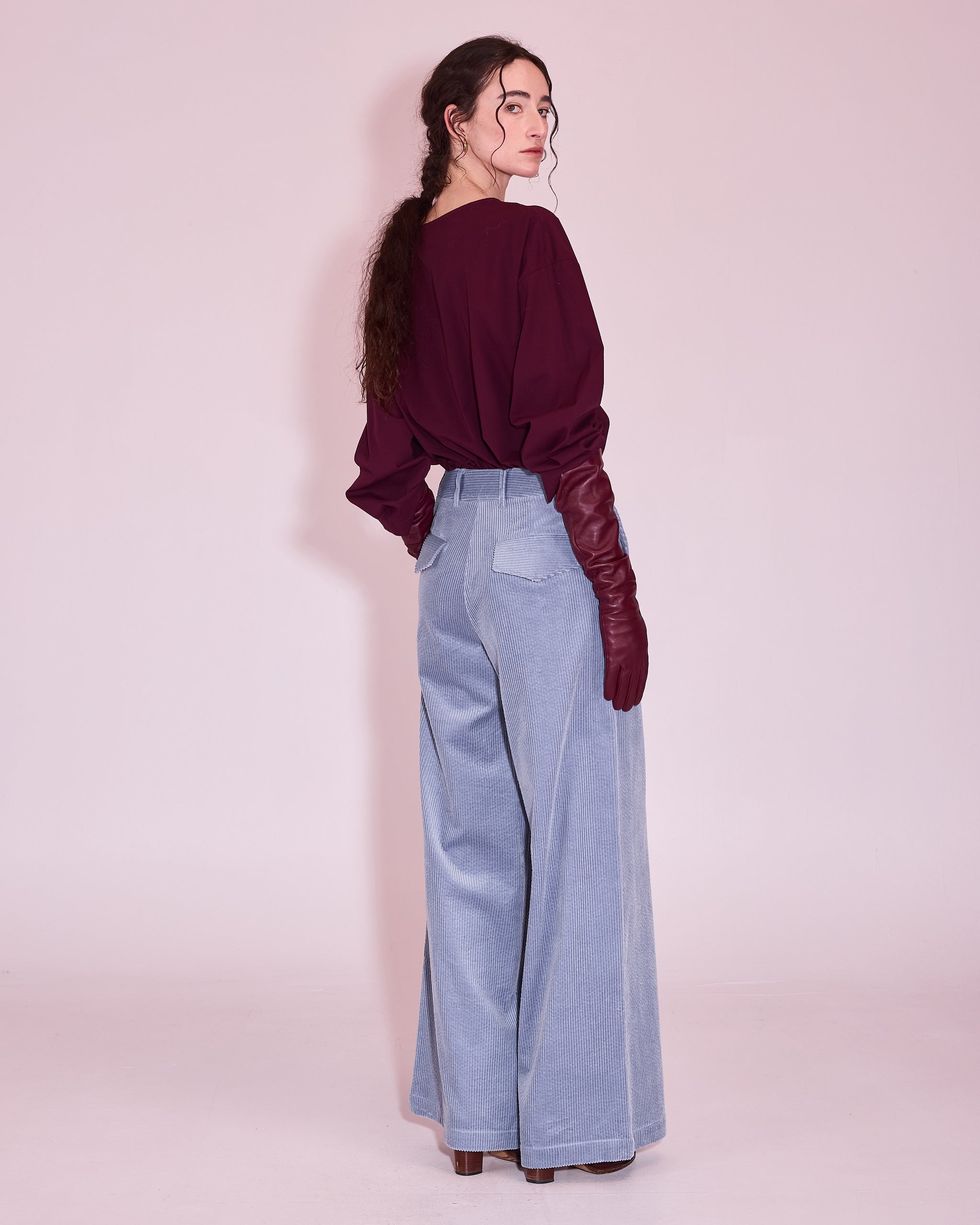 Edward broek in grey dawn corduroy