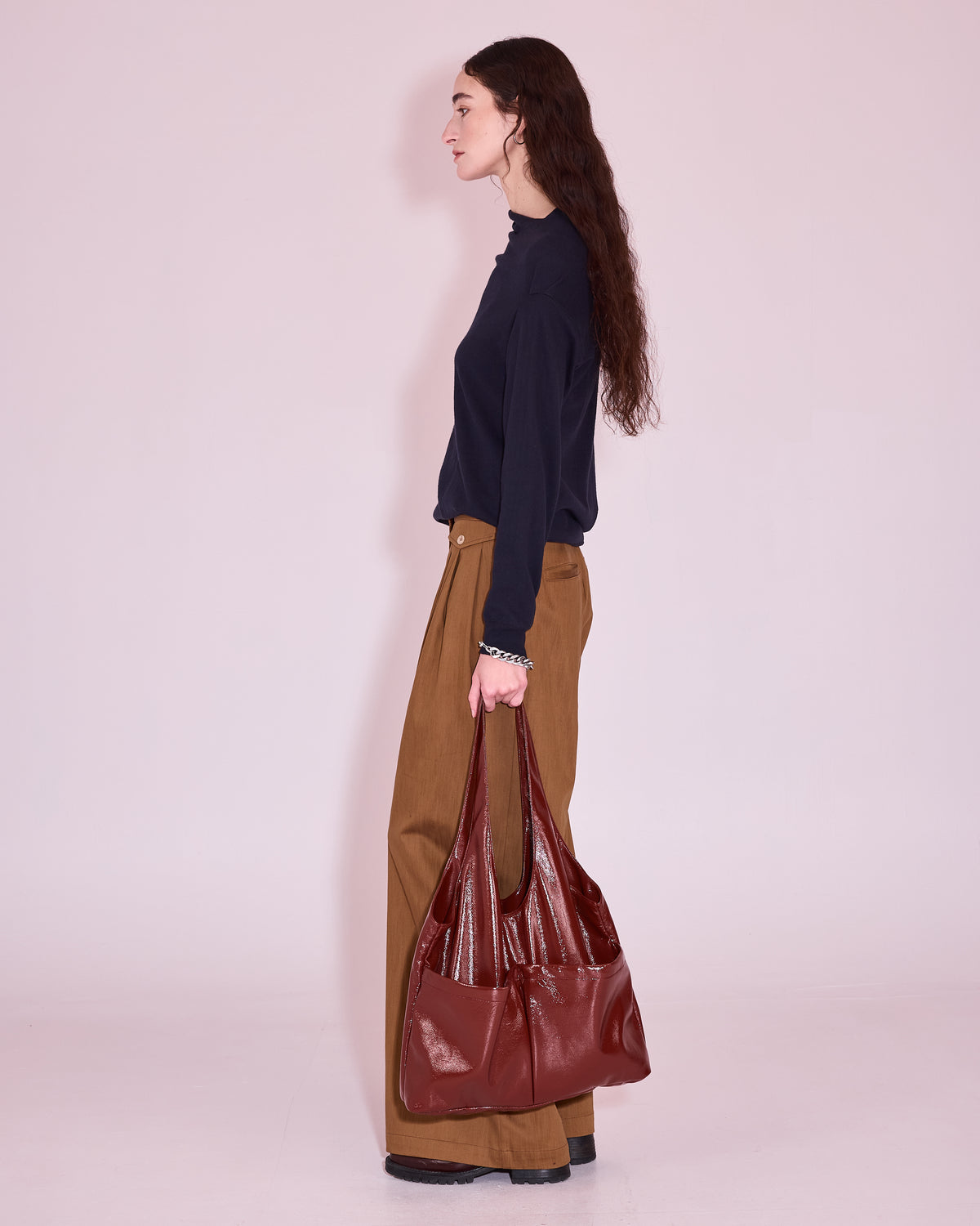 Guy broek in bronze brown