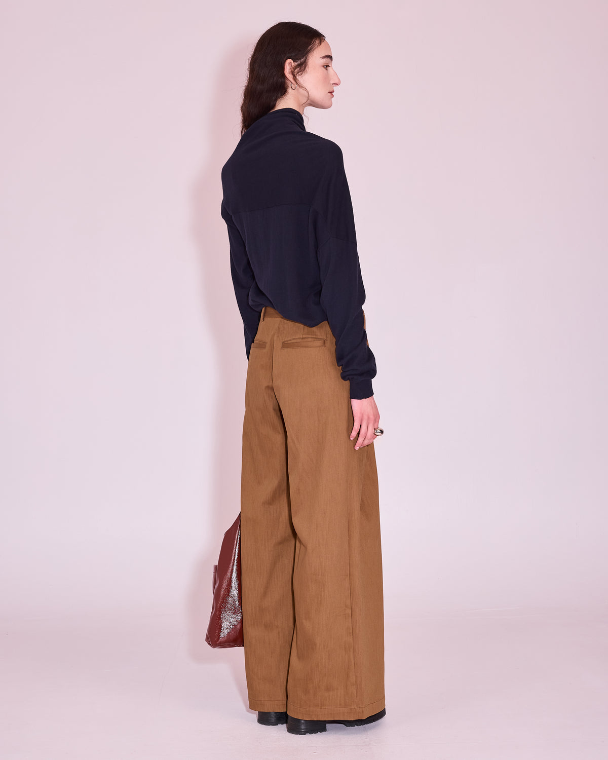 Guy broek in bronze brown