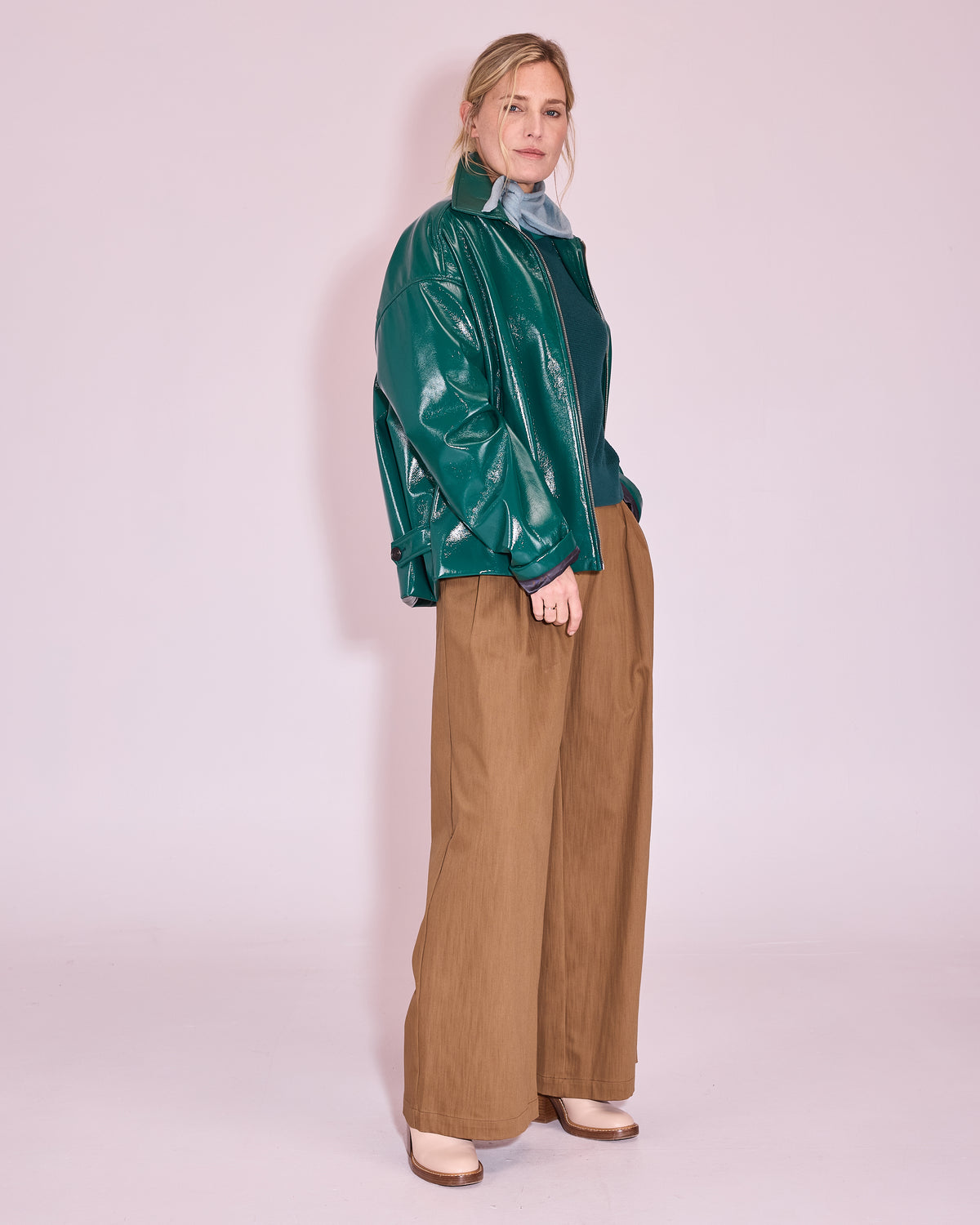 Guy broek in bronze brown