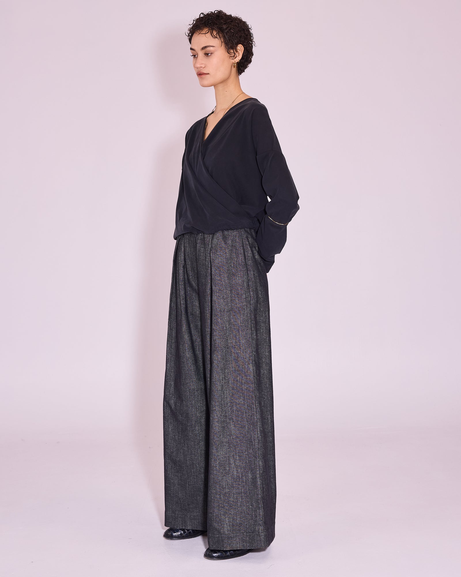 Freddy broek in antraciet gabardine