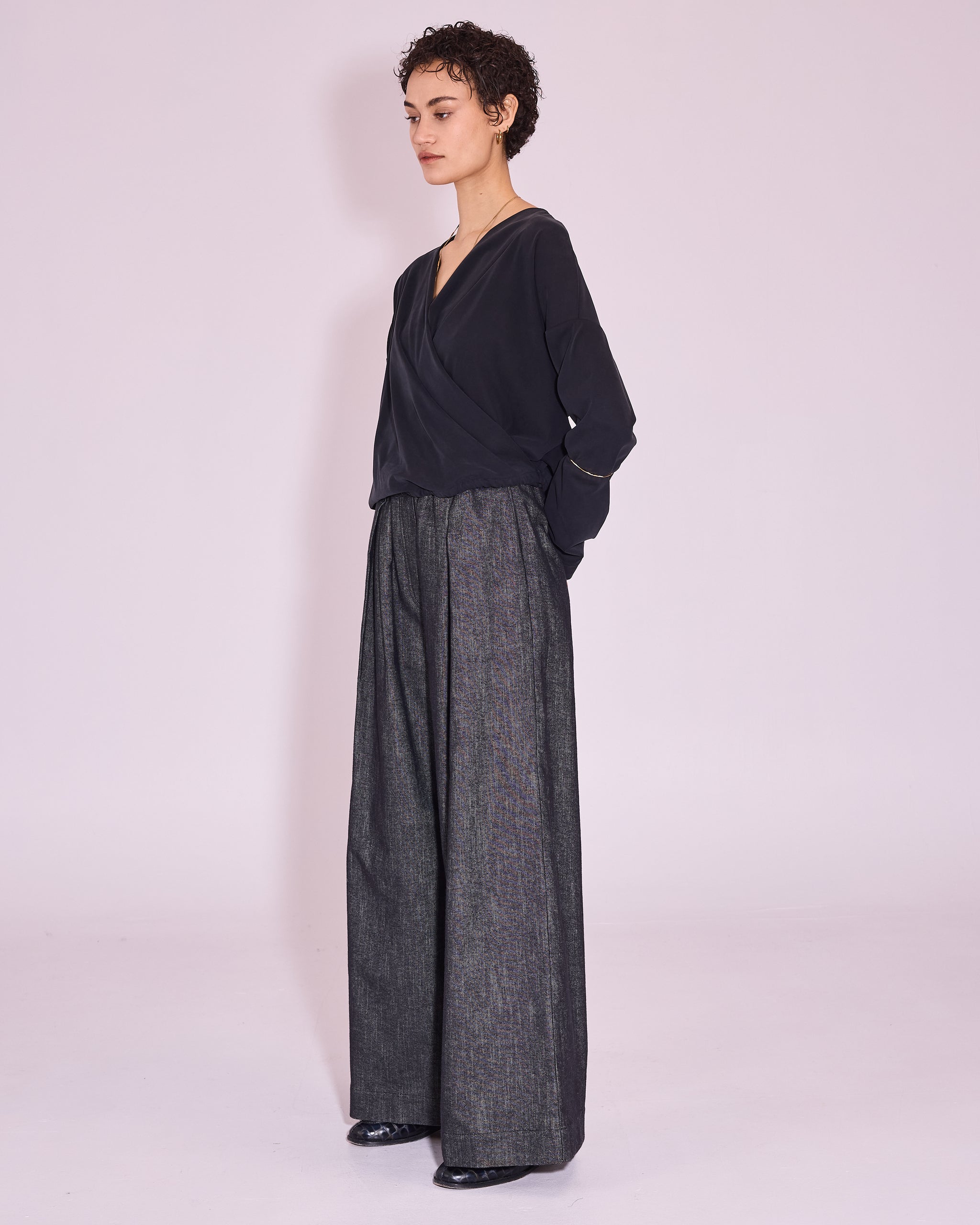 Freddy broek in antraciet gabardine