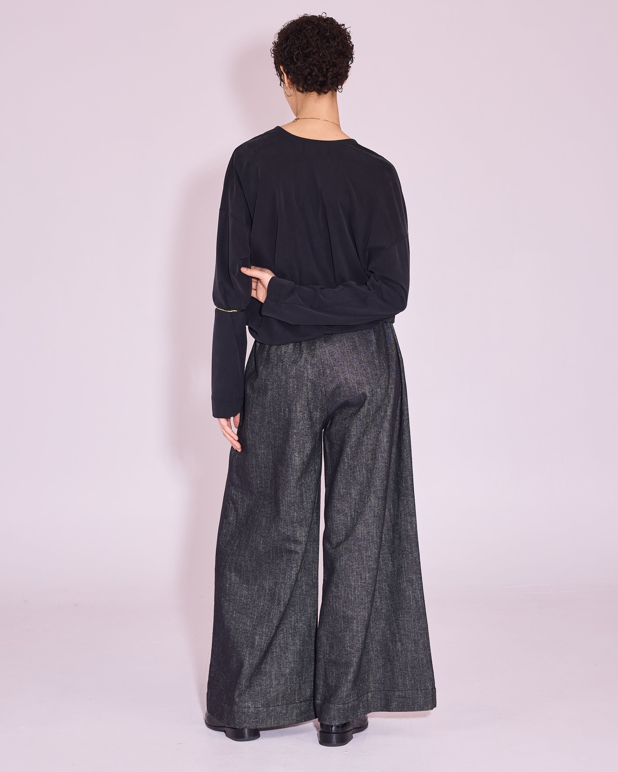 Freddy broek in antraciet gabardine