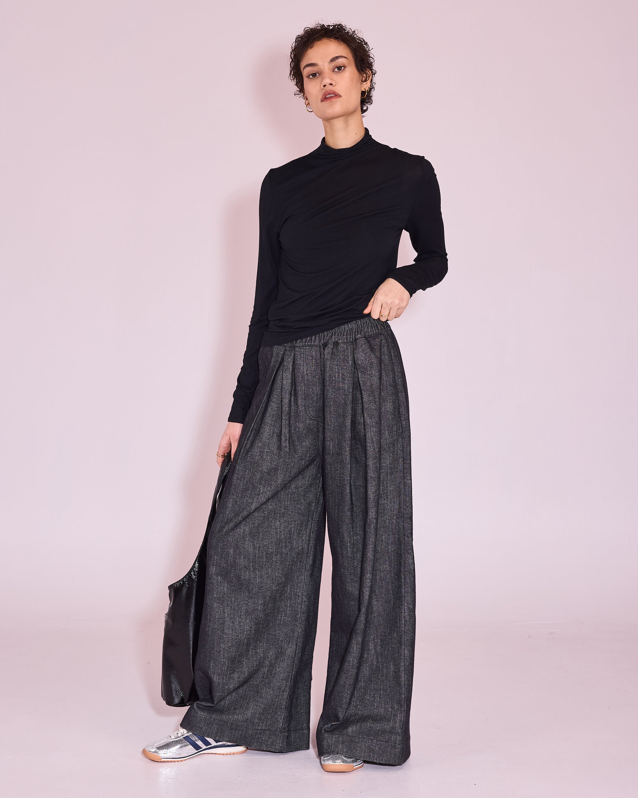 Freddy broek in antraciet gabardine