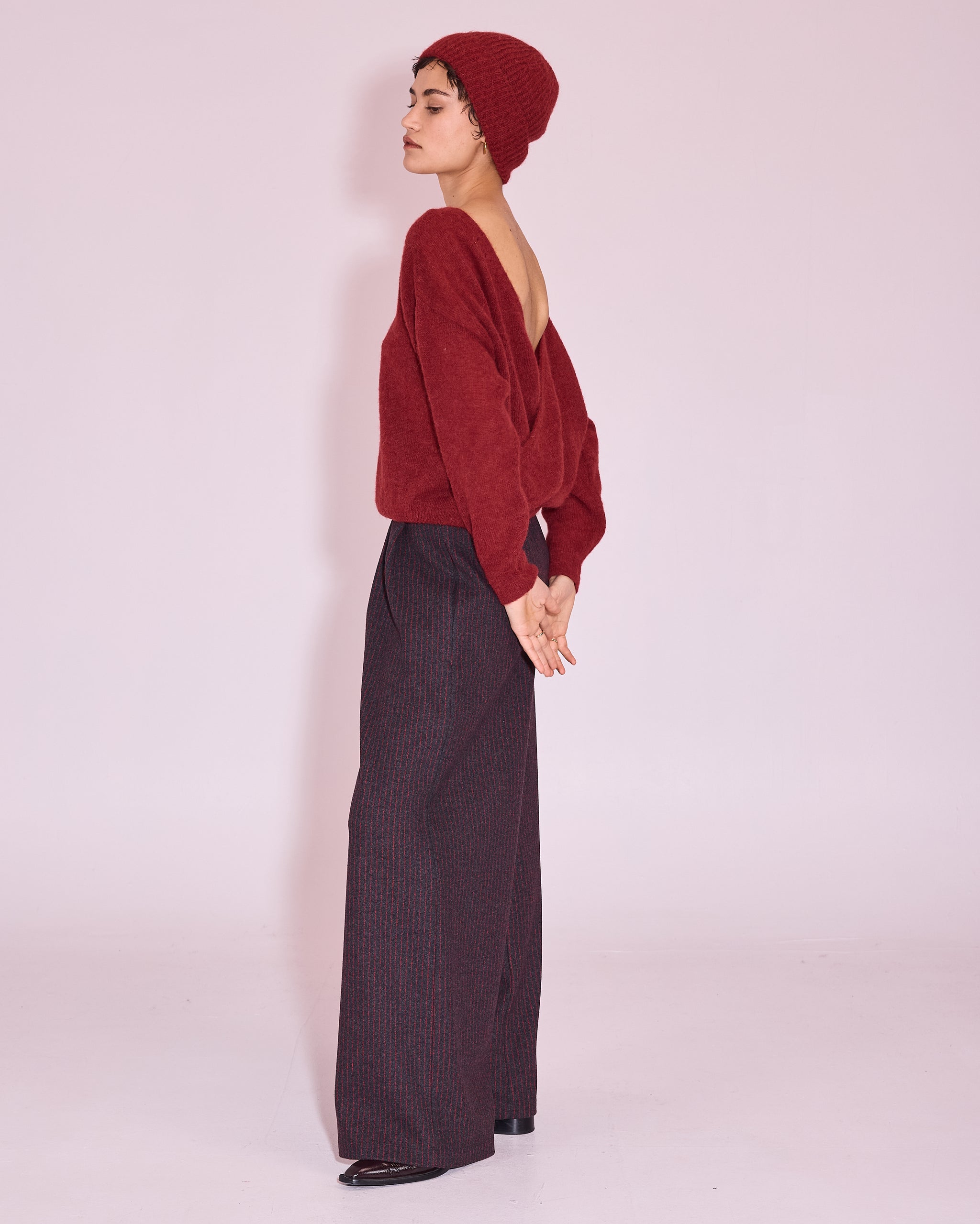 Egbert broek in bright red stripes