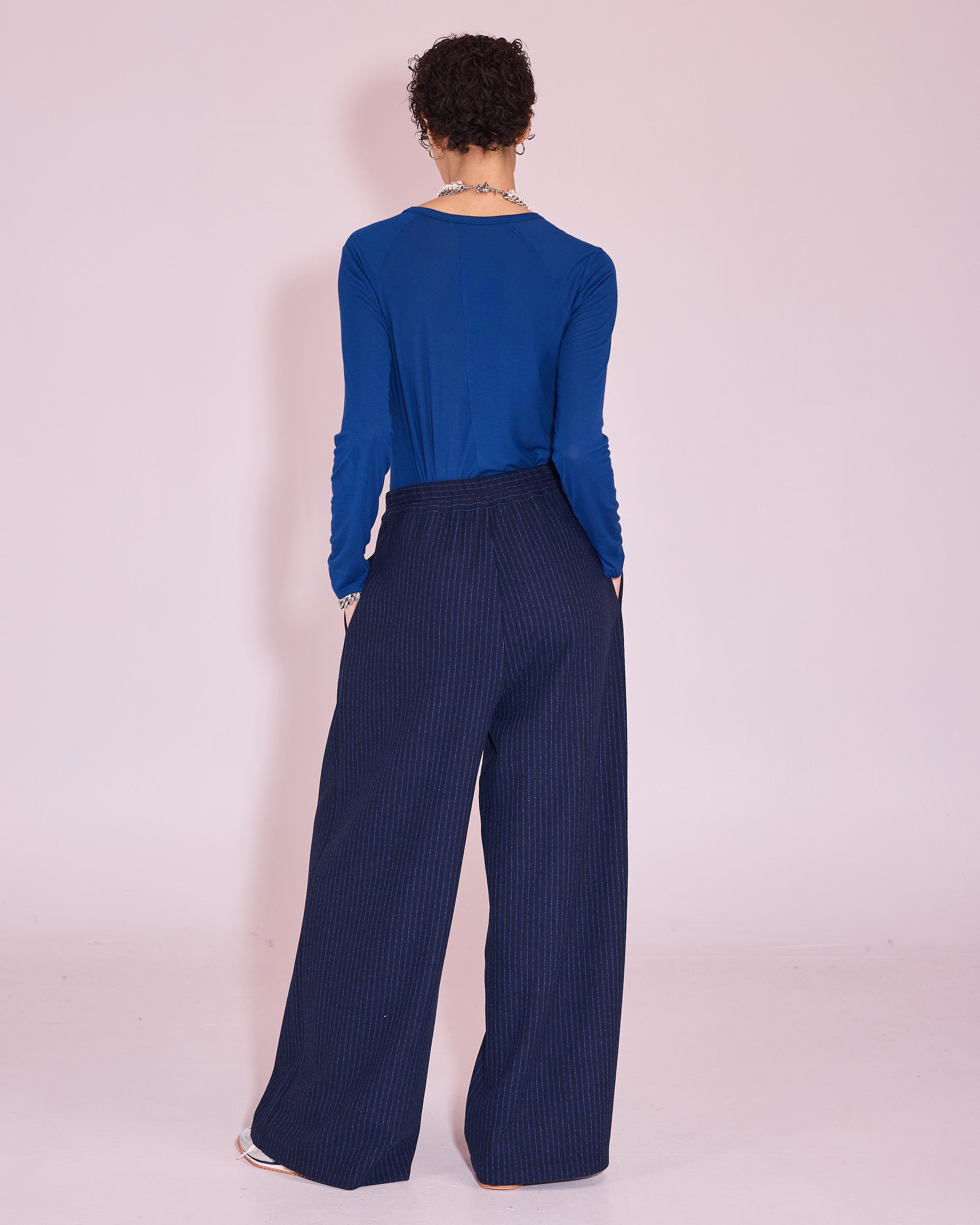Egbert broek in bright blue stripes