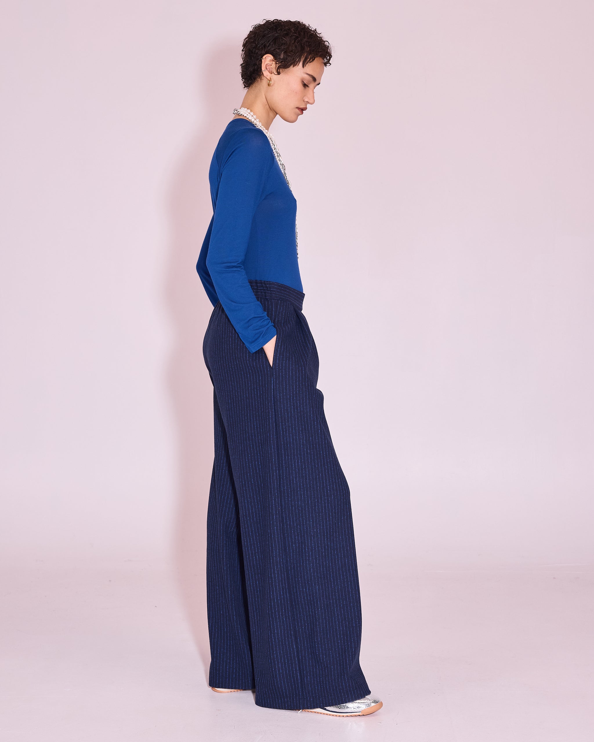 Egbert broek in bright blue stripes