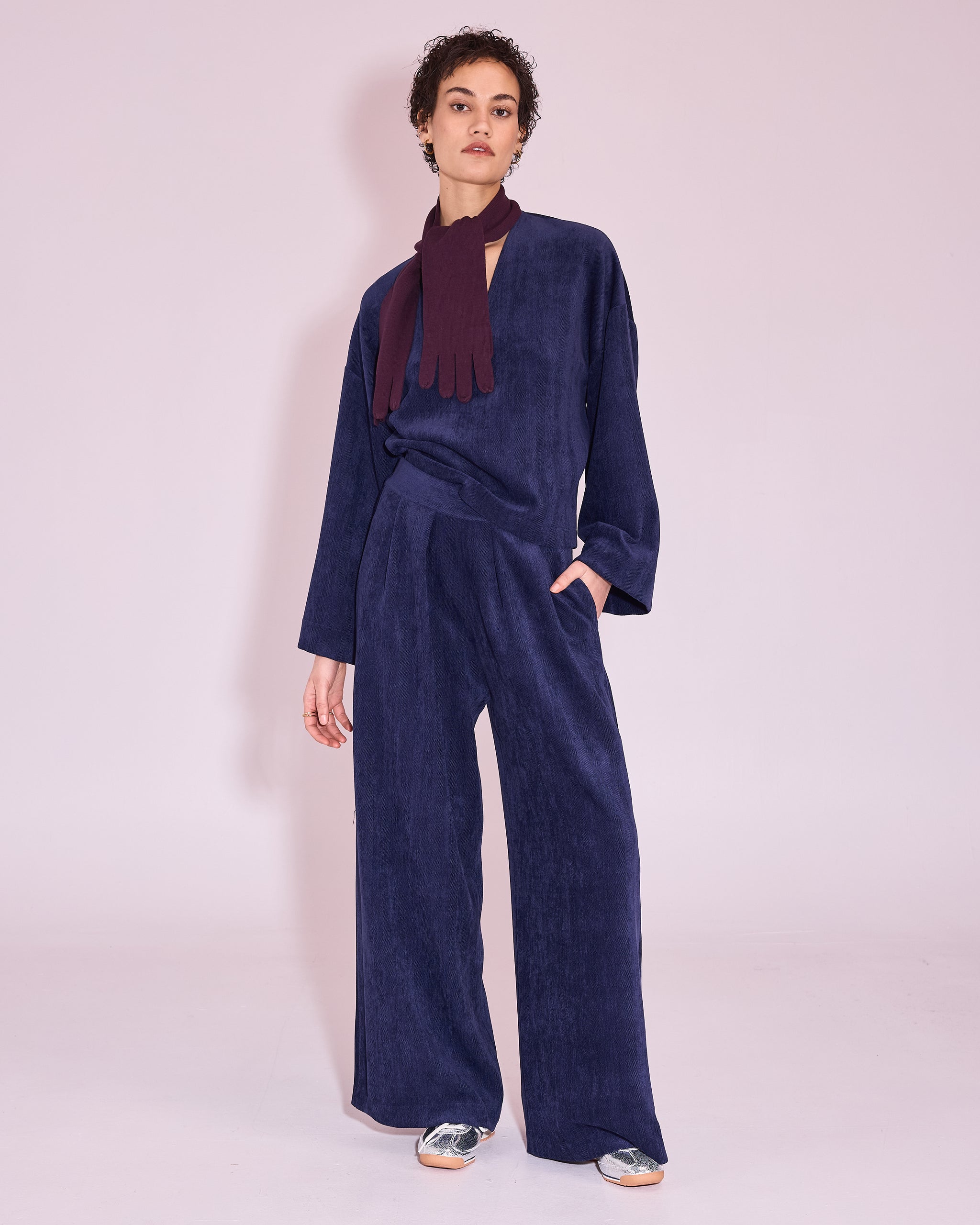 Egbert broek in deep cobalt
