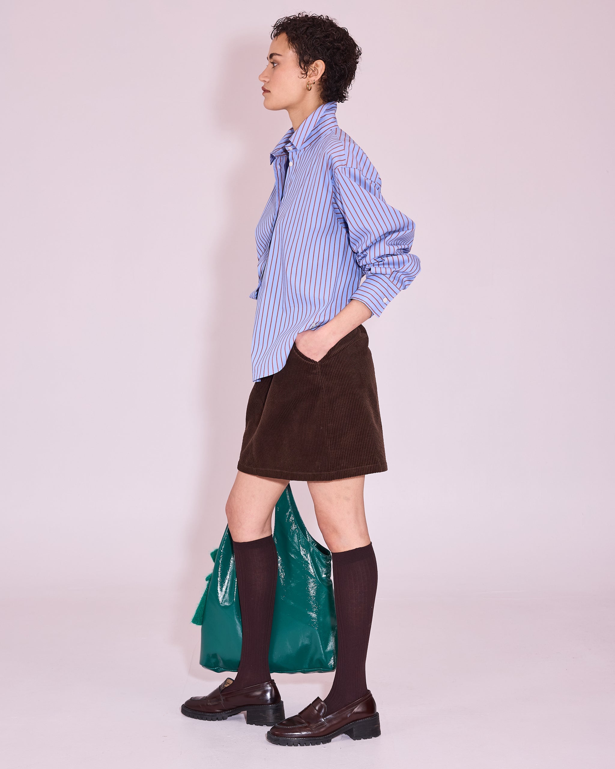 Jilly rok in espresso corduroy