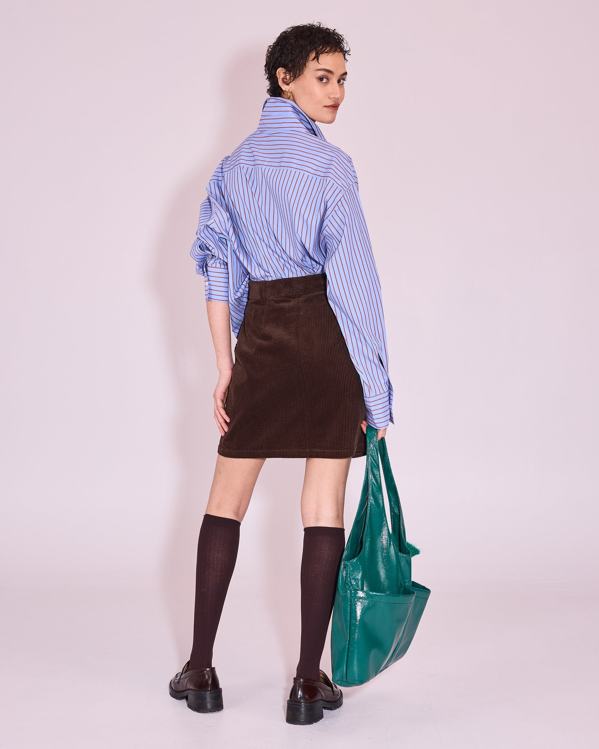 Jilly rok in espresso corduroy