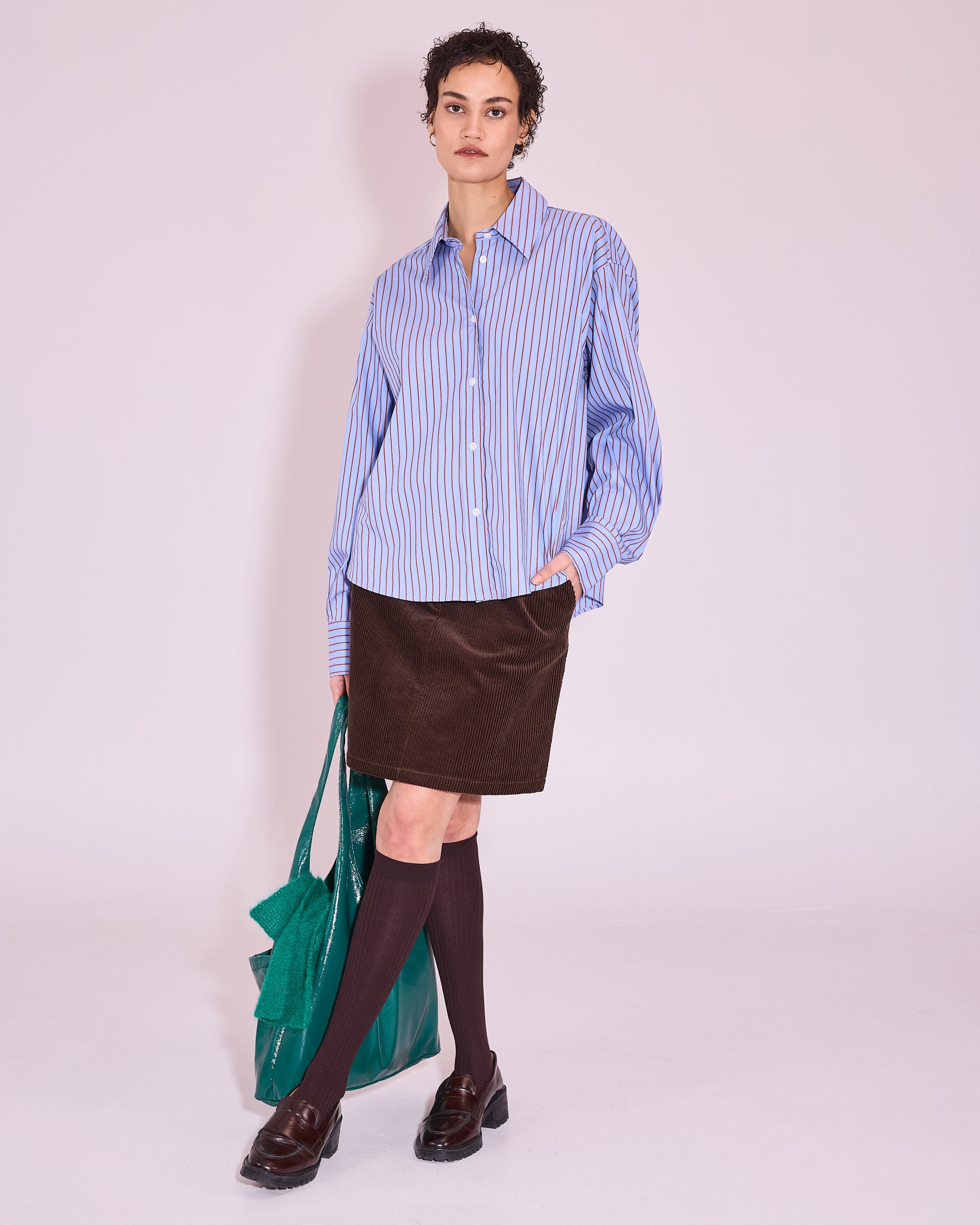 Jilly rok in espresso corduroy