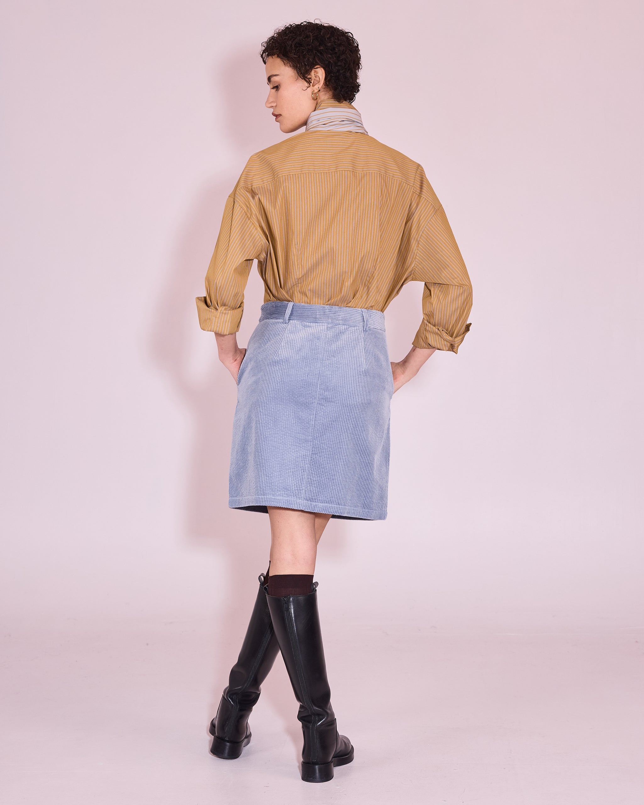 Jilly rok in grey dawn corduroy
