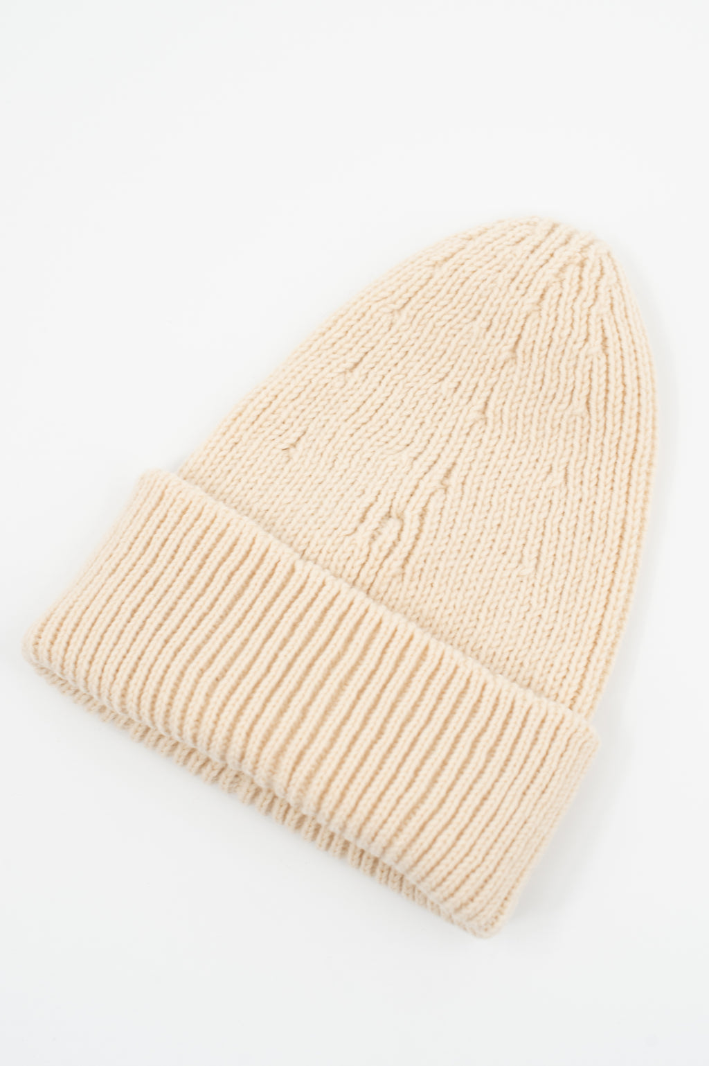 Wons cream ribbed beanie