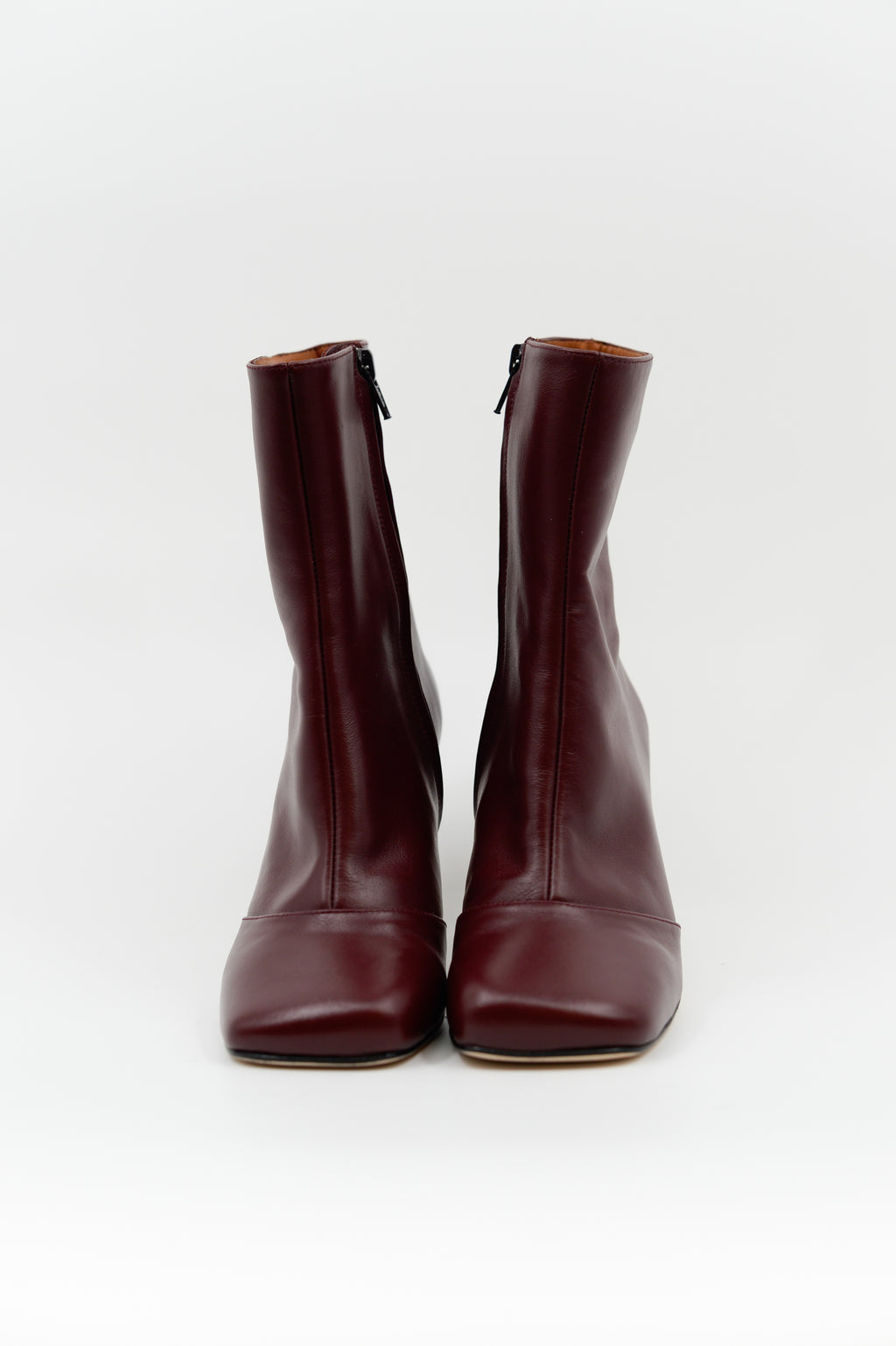 Eames burgundy ankle booth