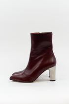 Elize burgundy ankle booth