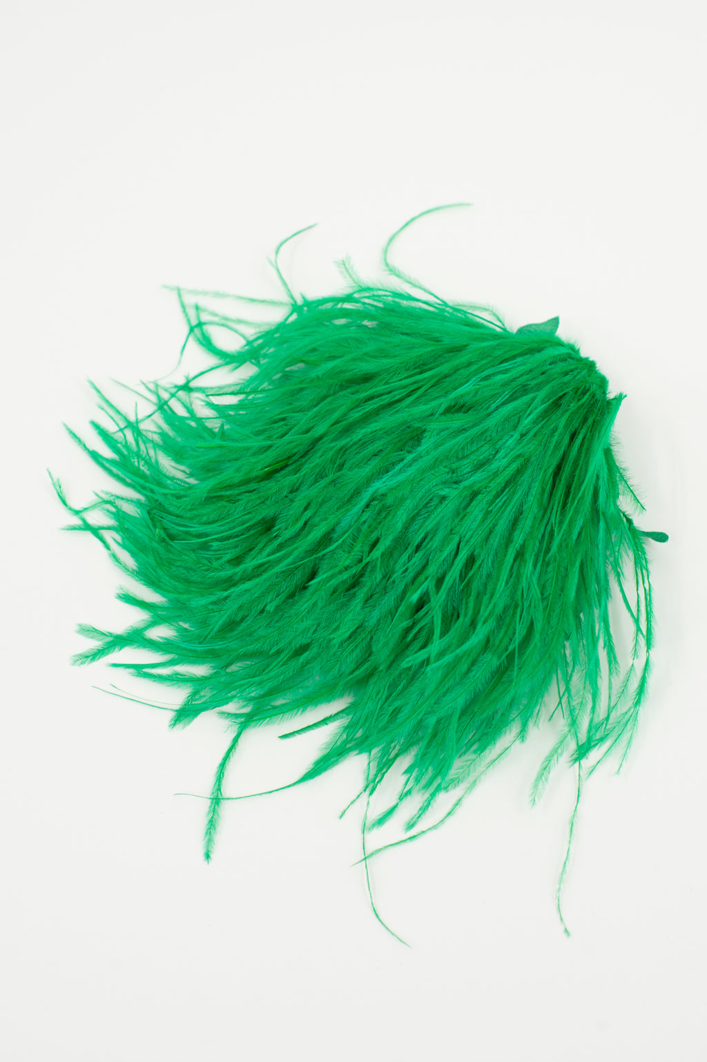 Zaza brooch in grass green feathers