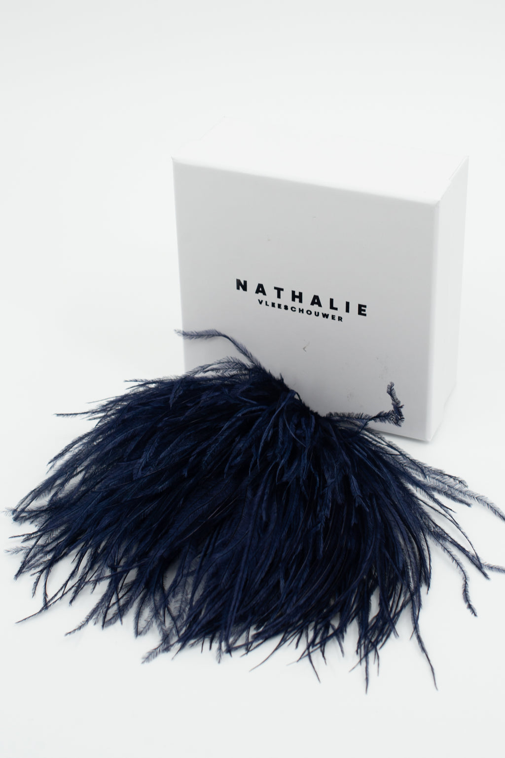 Zaza feathers brooche in indigo