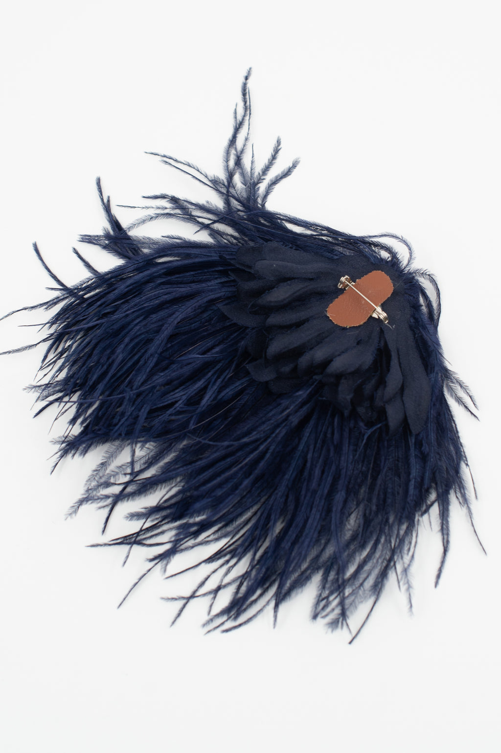 Zaza feathers brooche in indigo