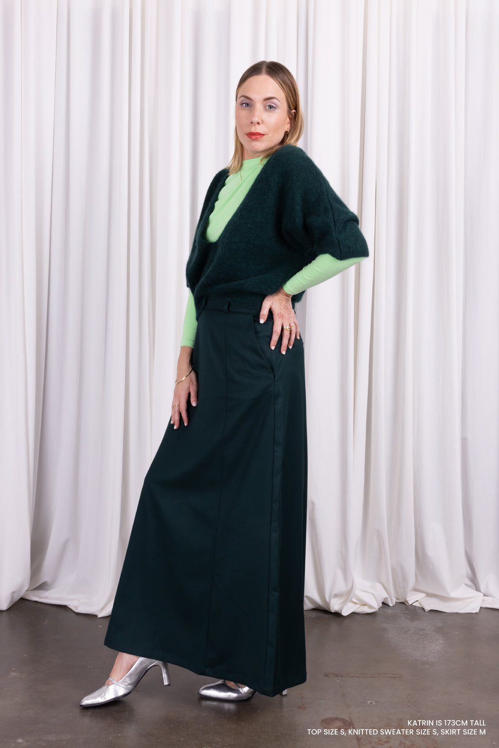 Elina long pine skirt