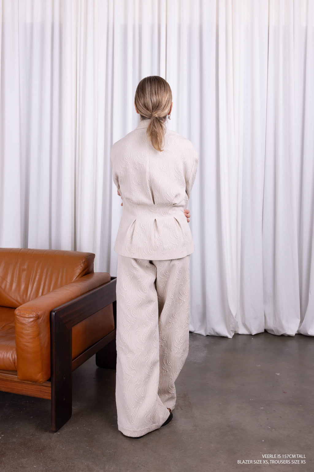 Bolivar trousers in chic creamy powder