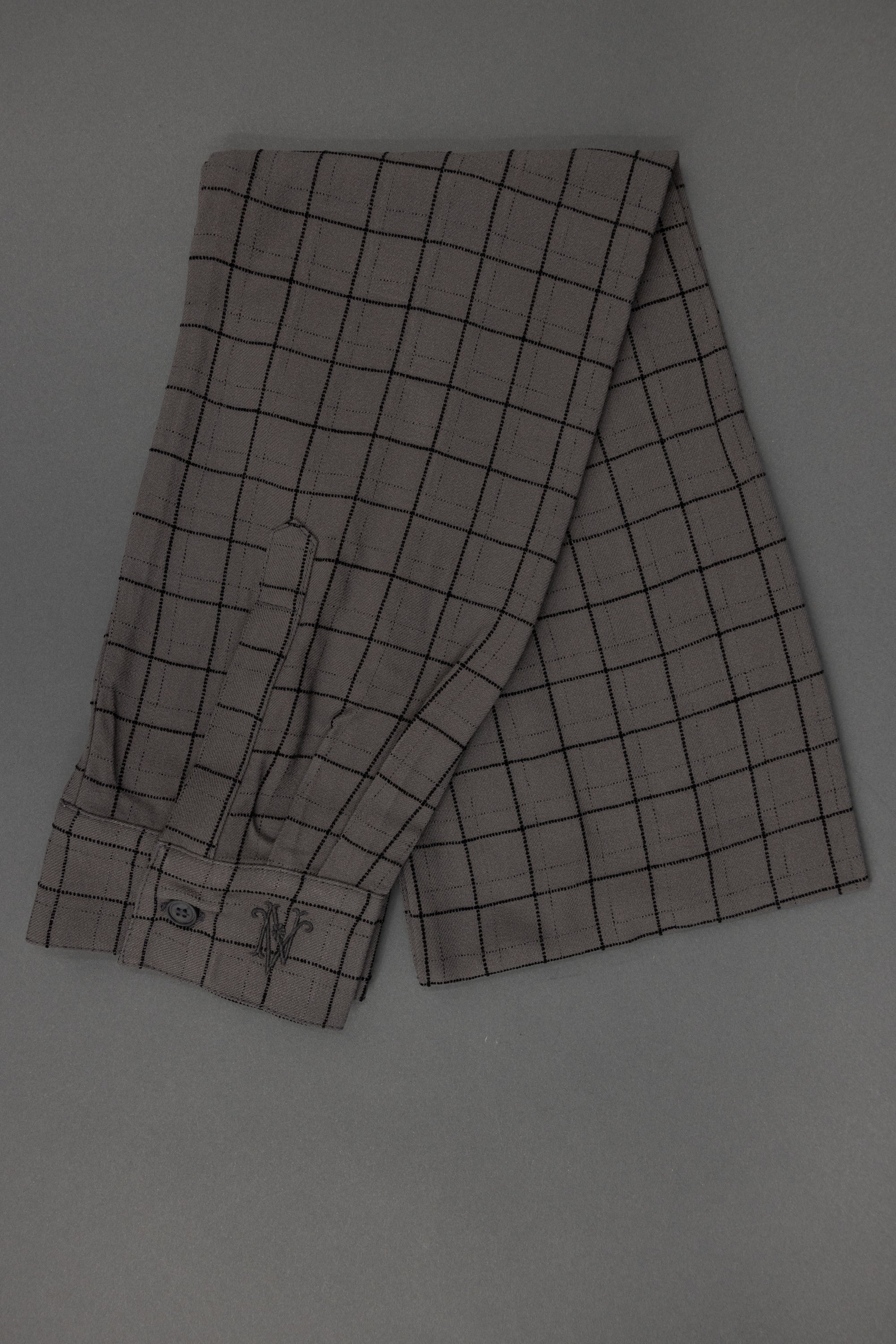 Ganna scarf in grey black checks