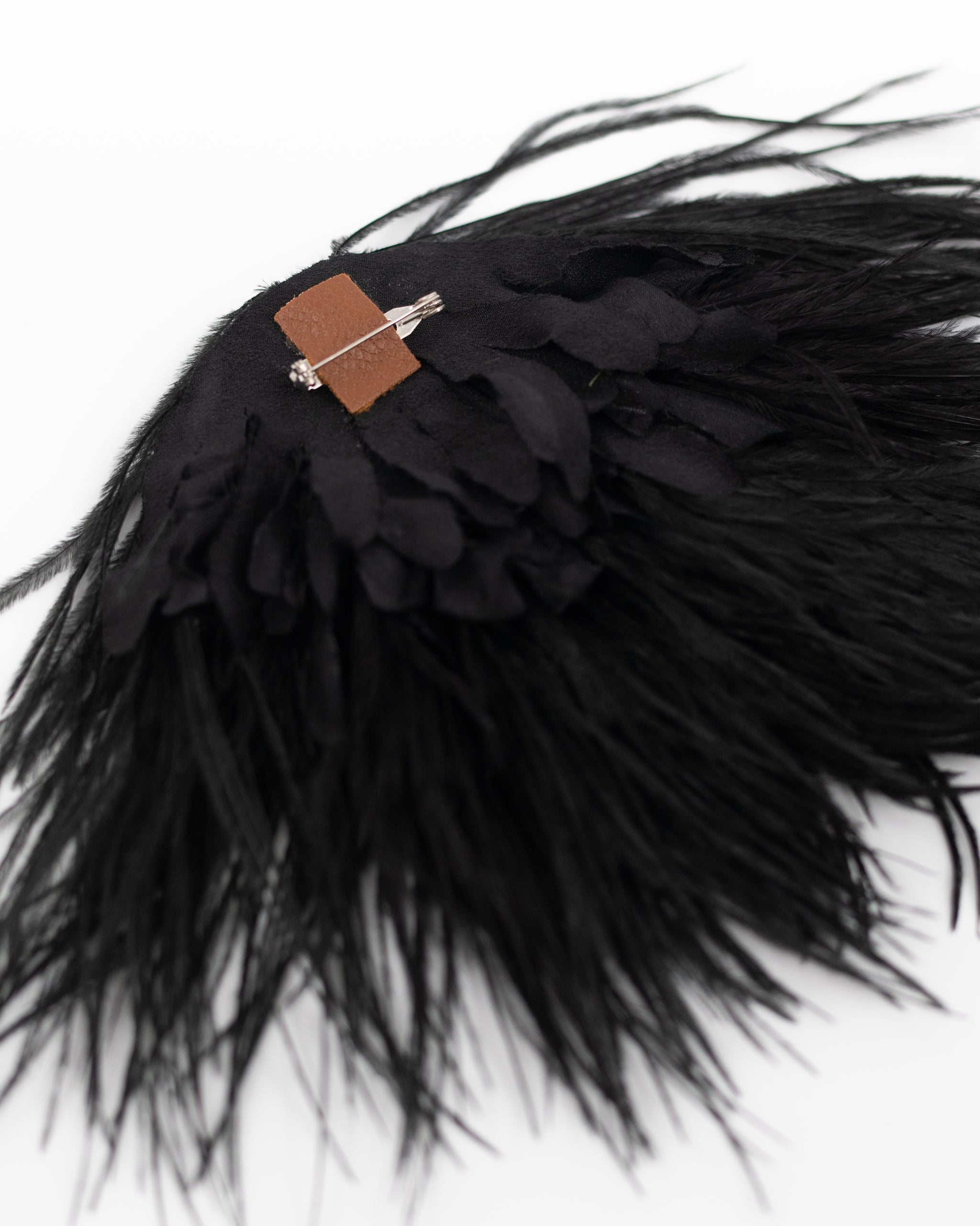 Zaza Federbrosche in Schwarz