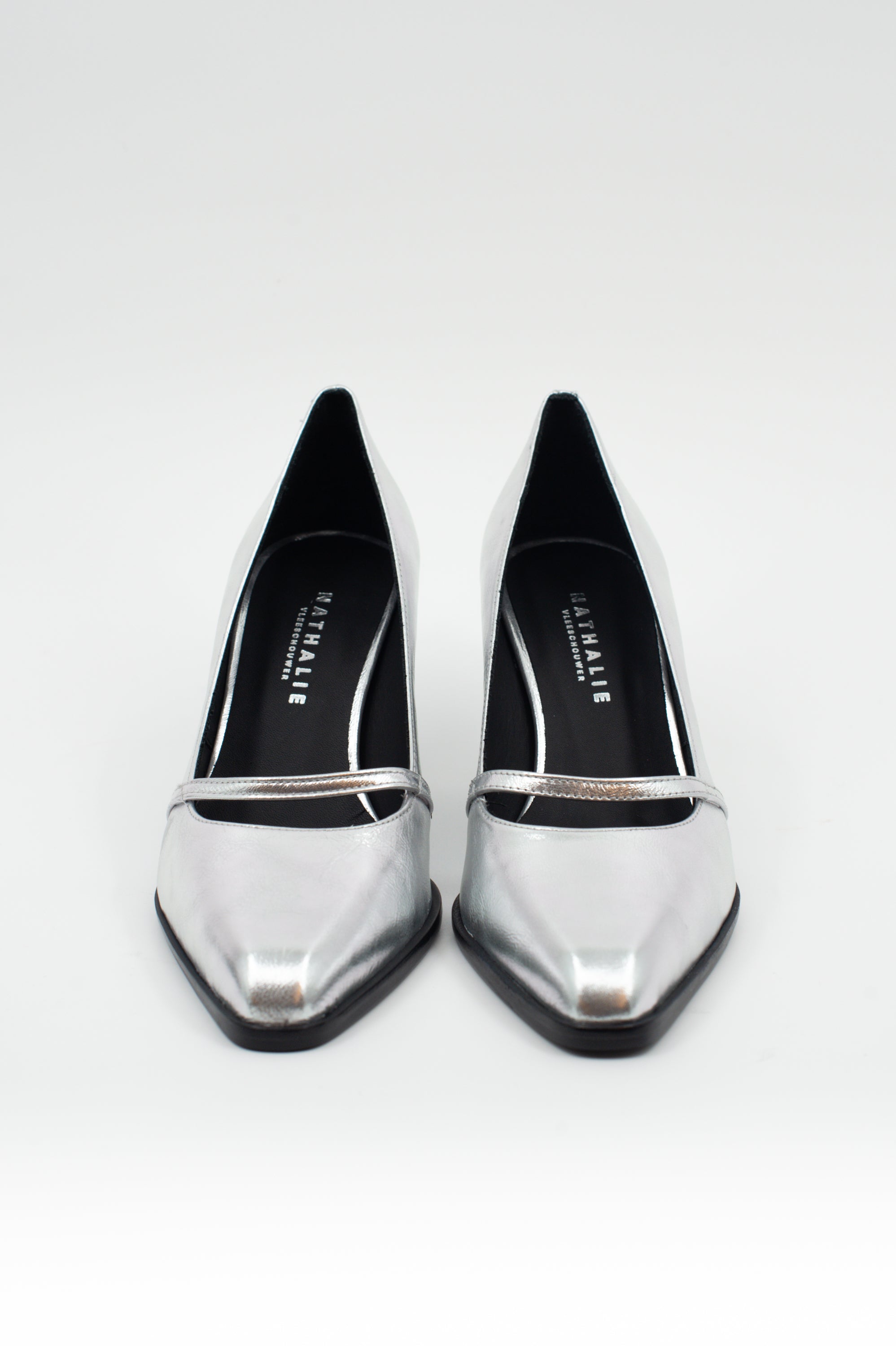 Silberner Pumps „Daggie“