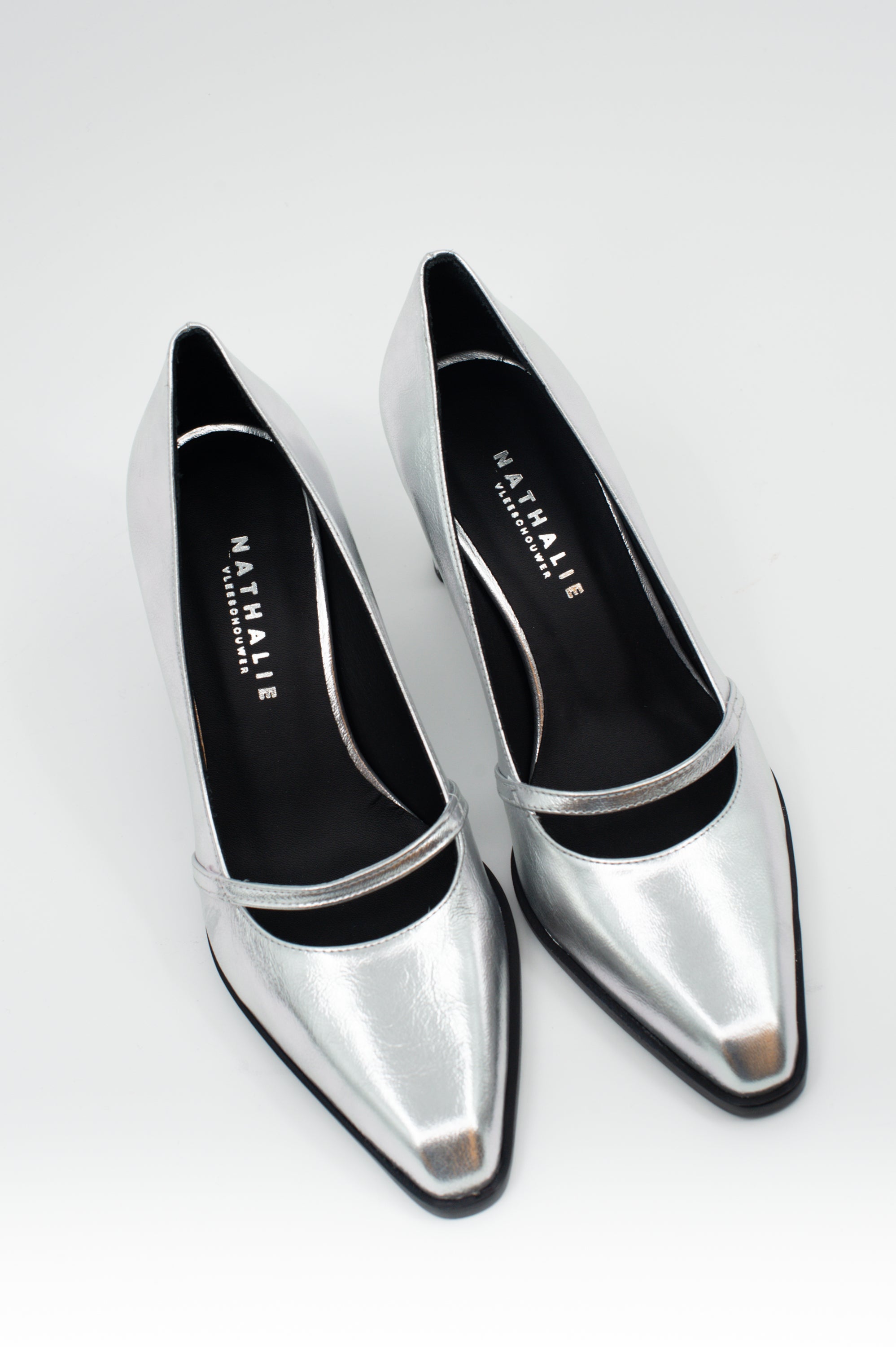 Silberner Pumps „Daggie“