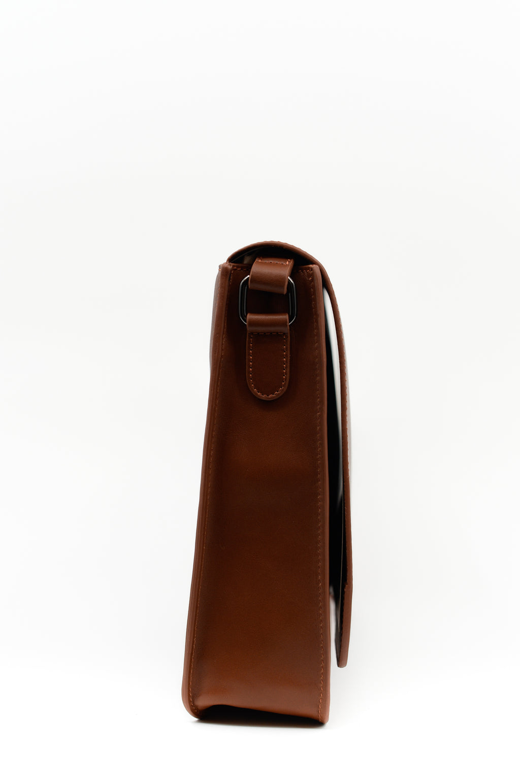Medium crossbody handbag in cognac nappa leather