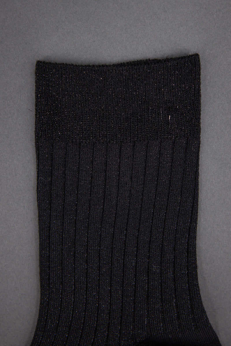 Gido lurex sock in black+black