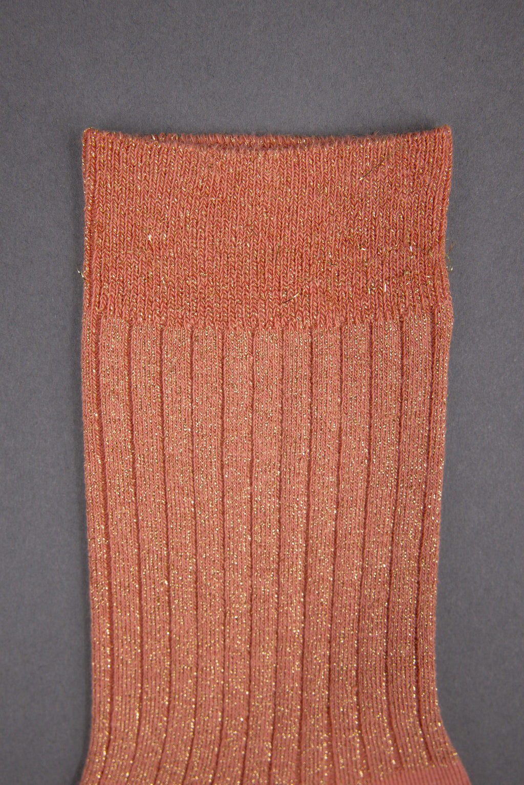 Gido lurex sock in rose+gold
