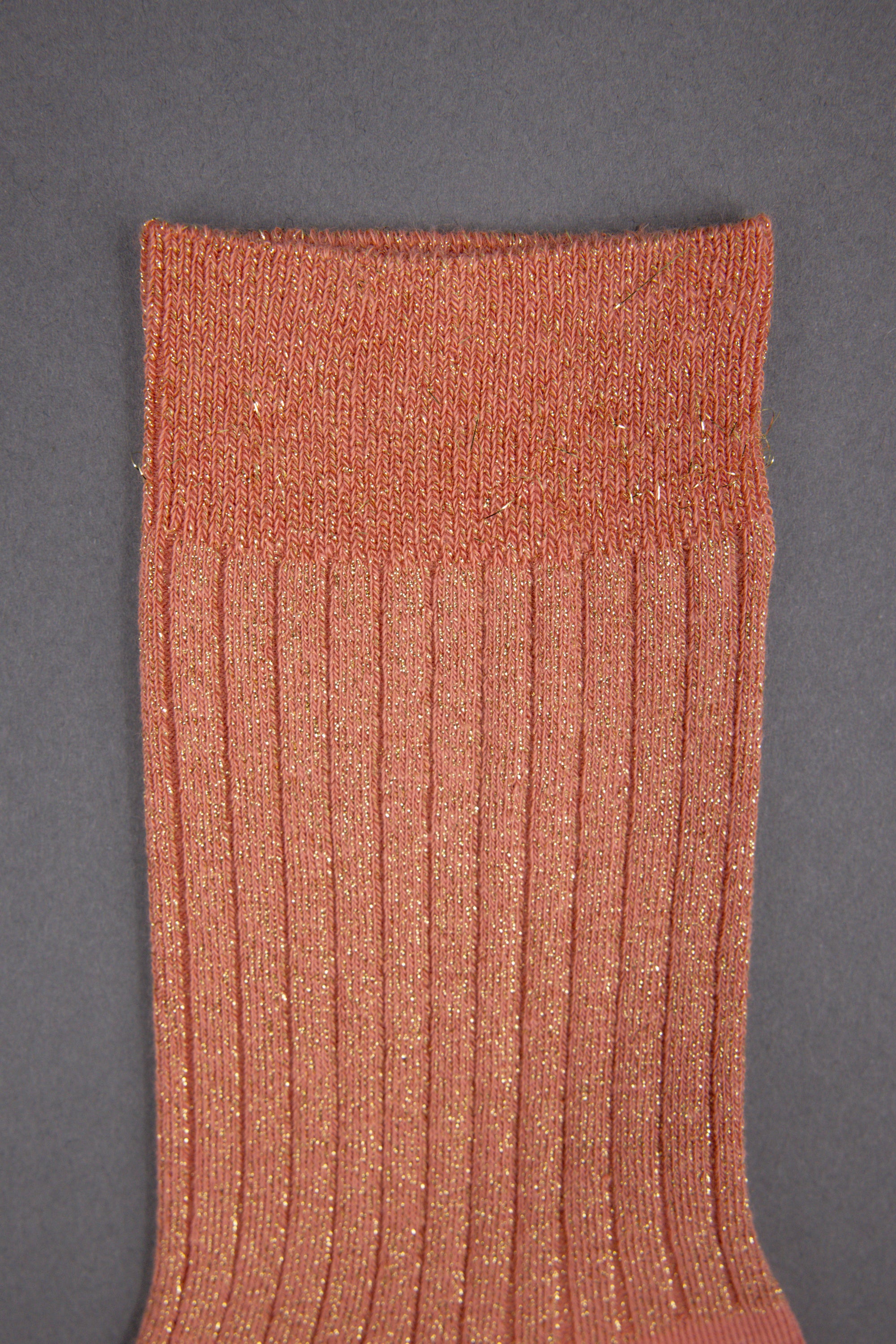 Gido lurex sock in rose+gold