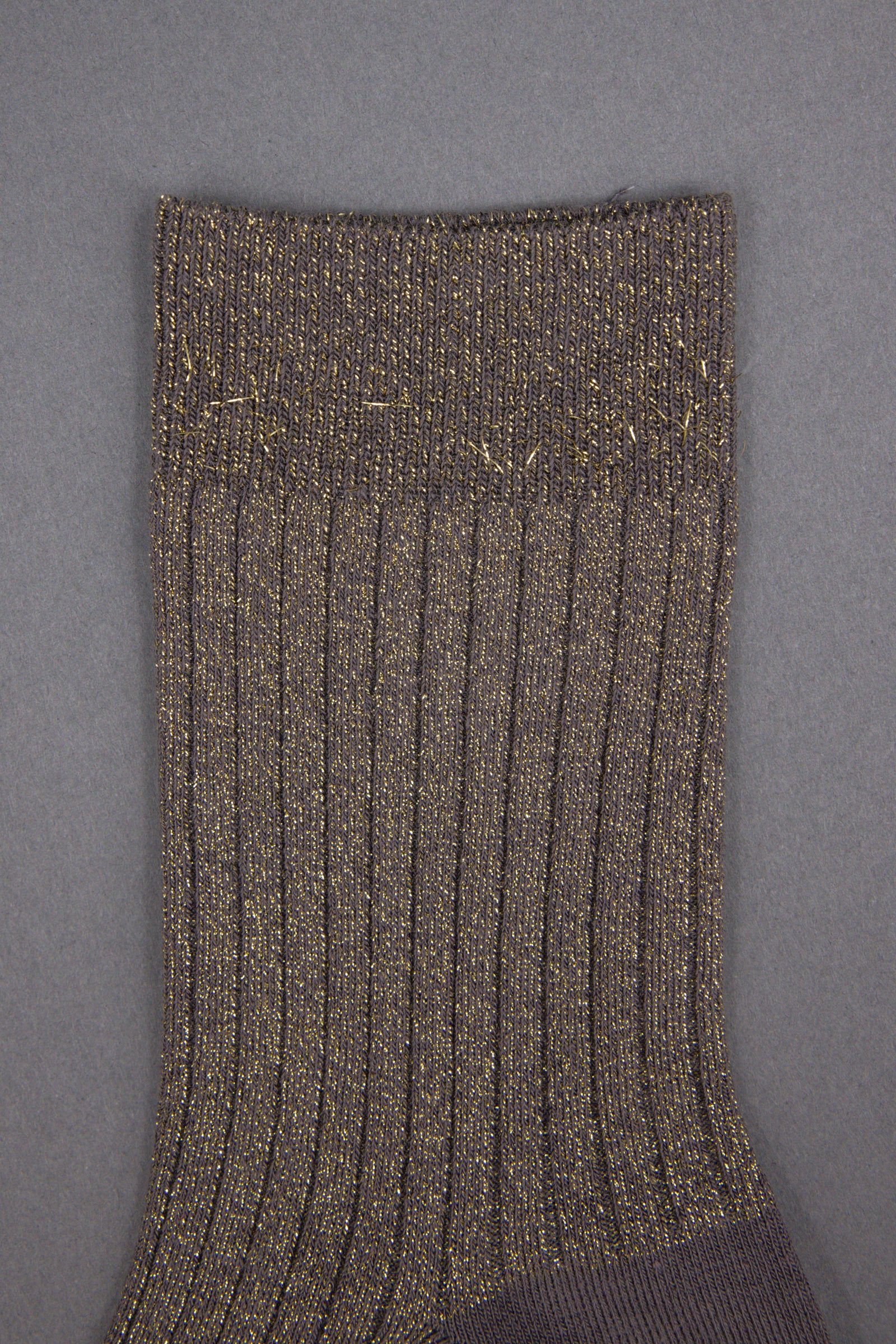 Gido lurex sock in sand+gold