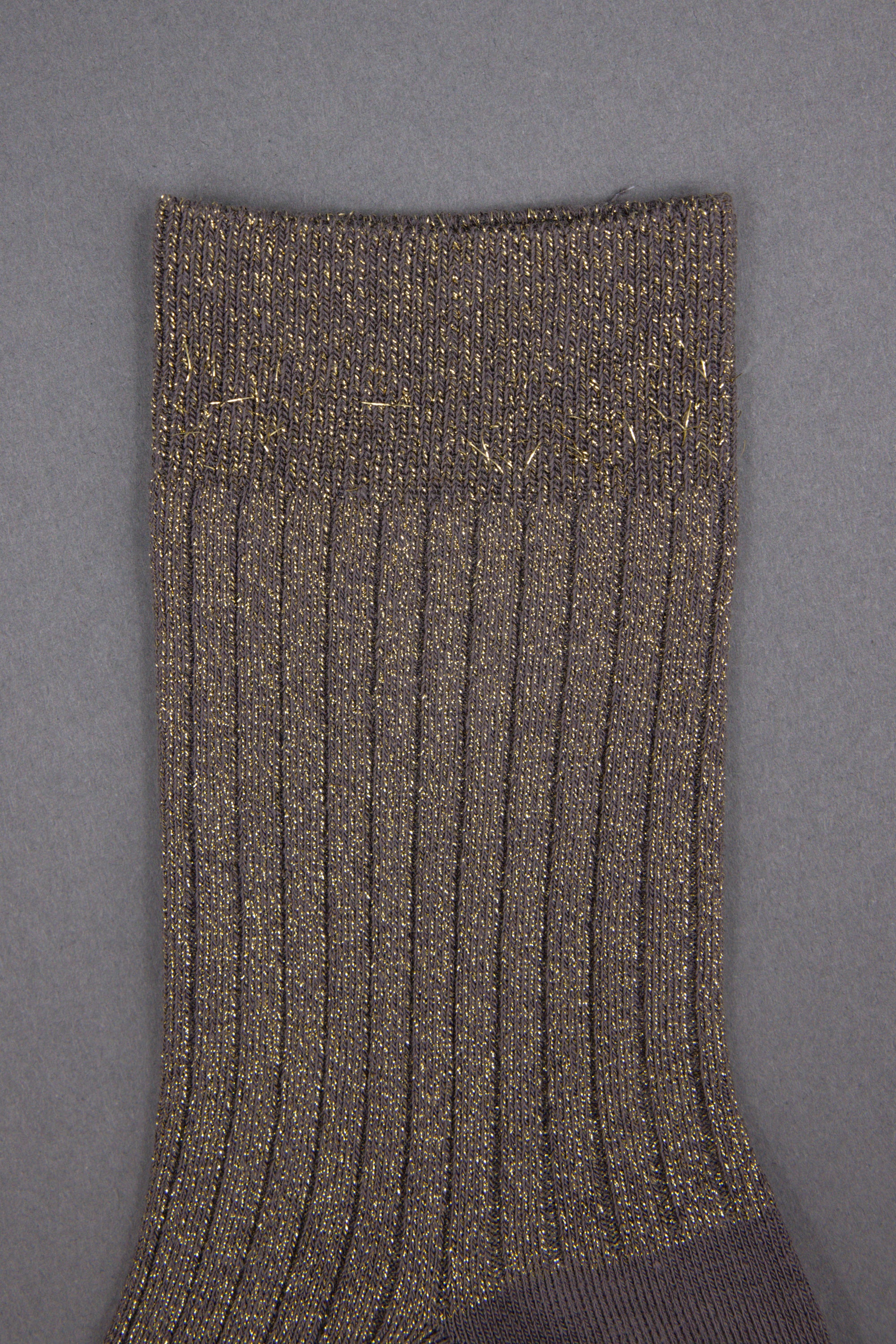 Gido lurex sock in sand+gold